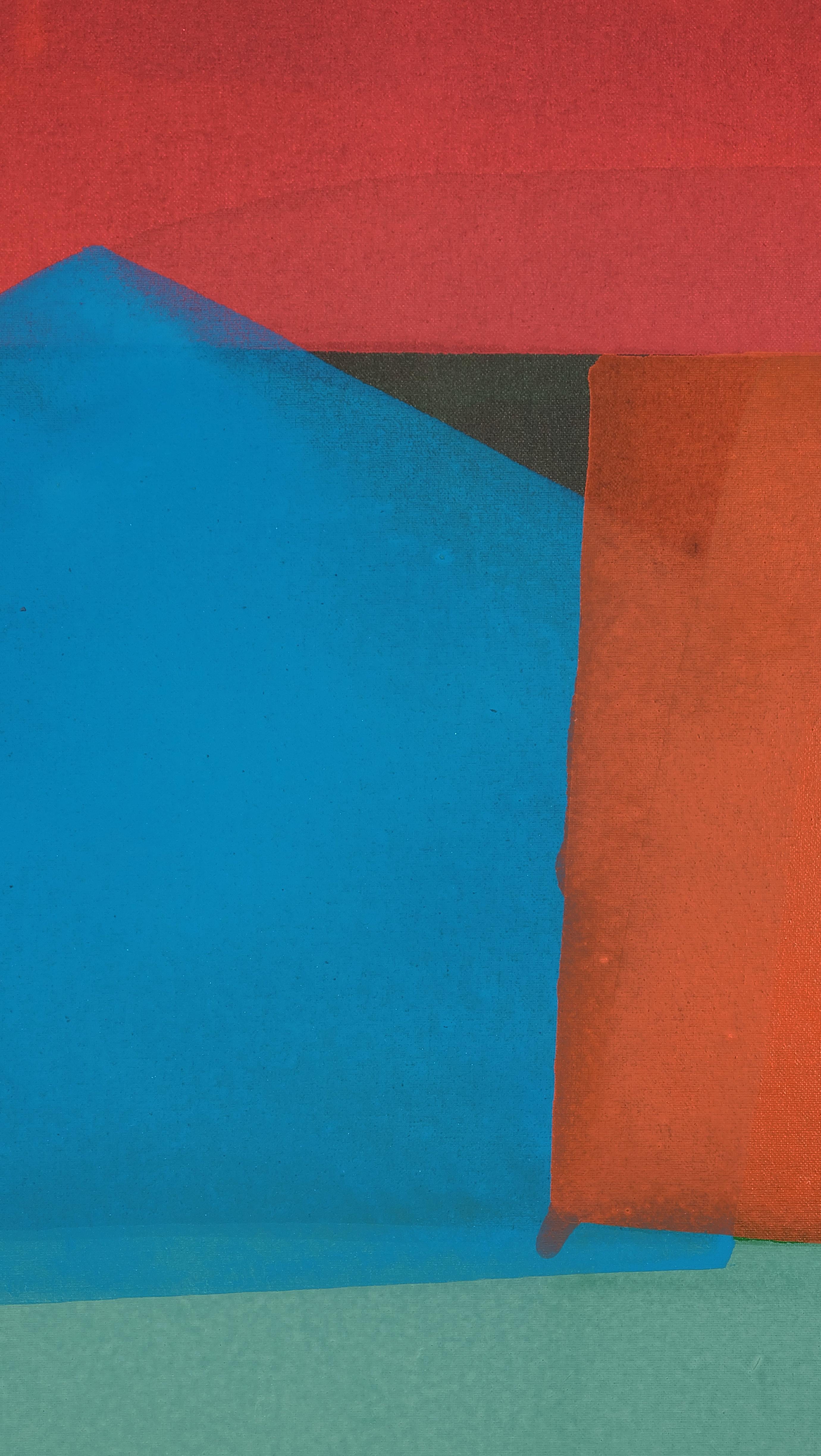 Casa blu - di Christof Kindlinger Pittura astratta contemporanea in campo cromatico in vendita 3