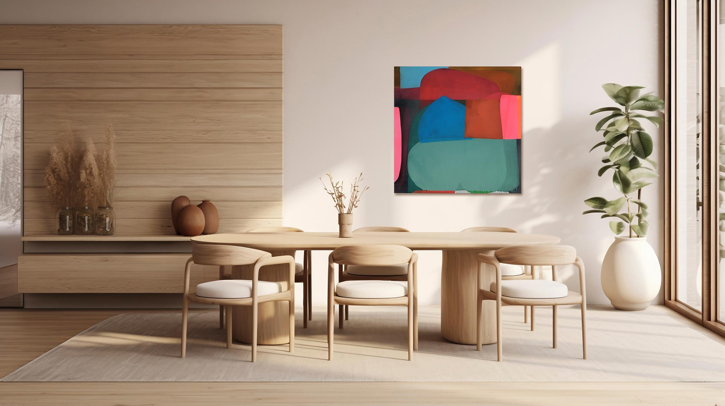 Casa blu - di Christof Kindlinger Pittura astratta contemporanea in campo cromatico in vendita 4