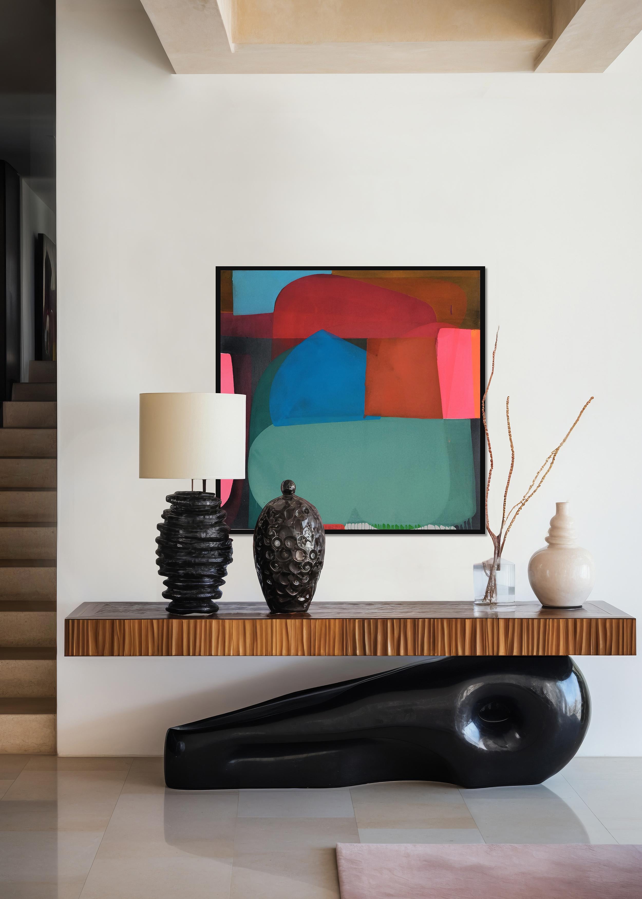 Casa blu - di Christof Kindlinger Pittura astratta contemporanea in campo cromatico in vendita 5
