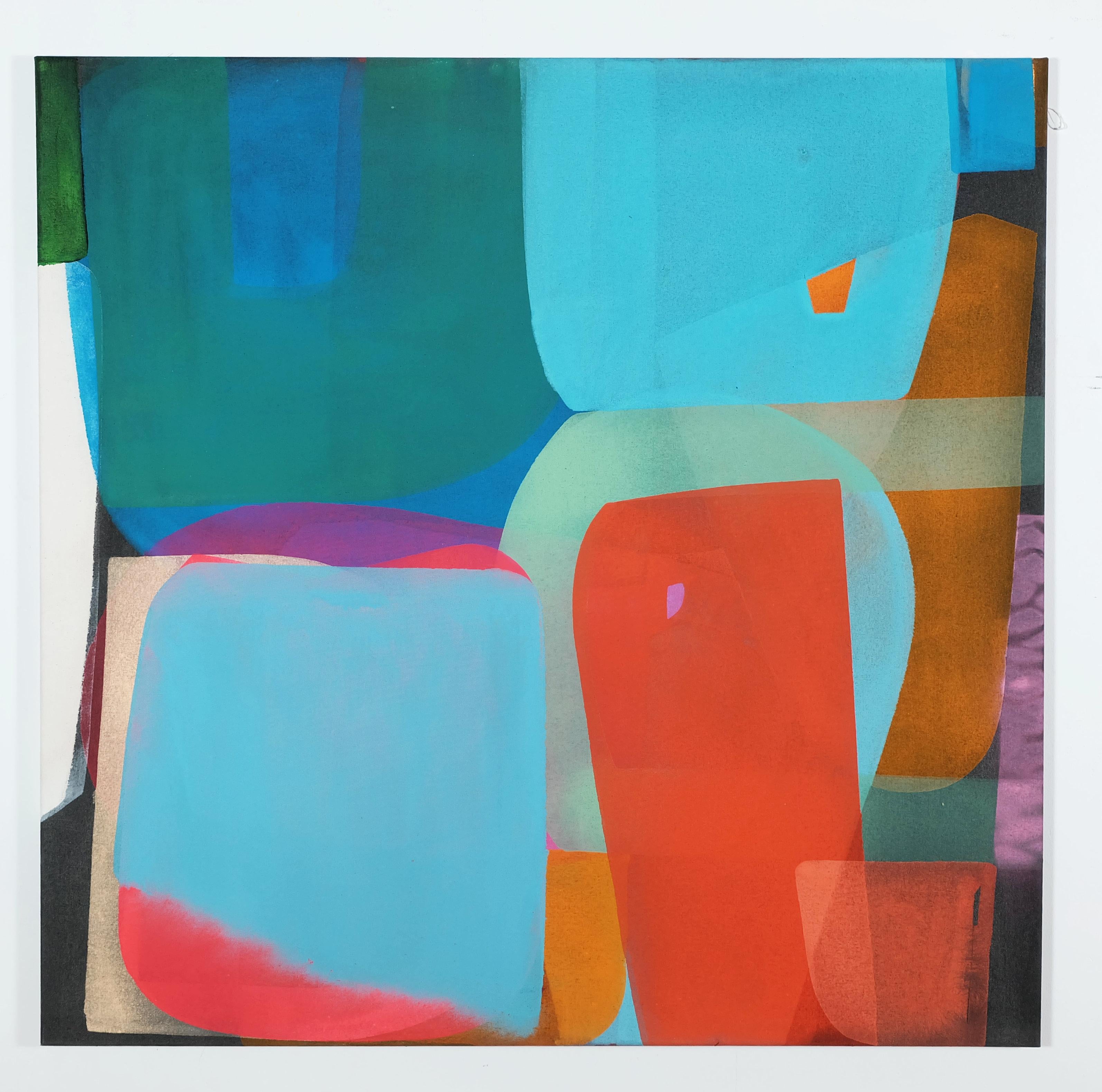 Giardino - di Christof Kindlinger Pittura astratta contemporanea in campo cromatico in vendita 1