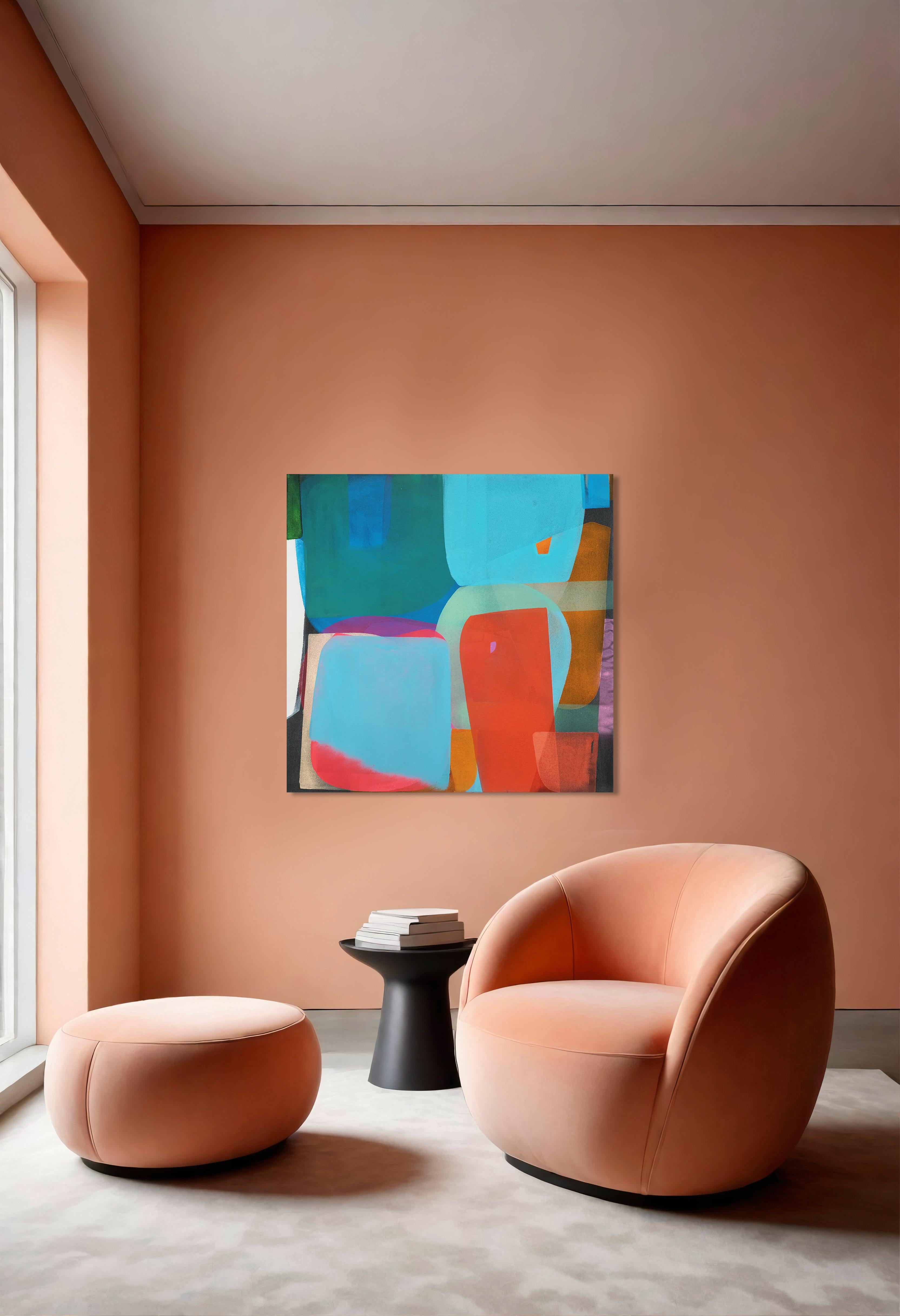 Giardino - di Christof Kindlinger Pittura astratta contemporanea in campo cromatico in vendita 6