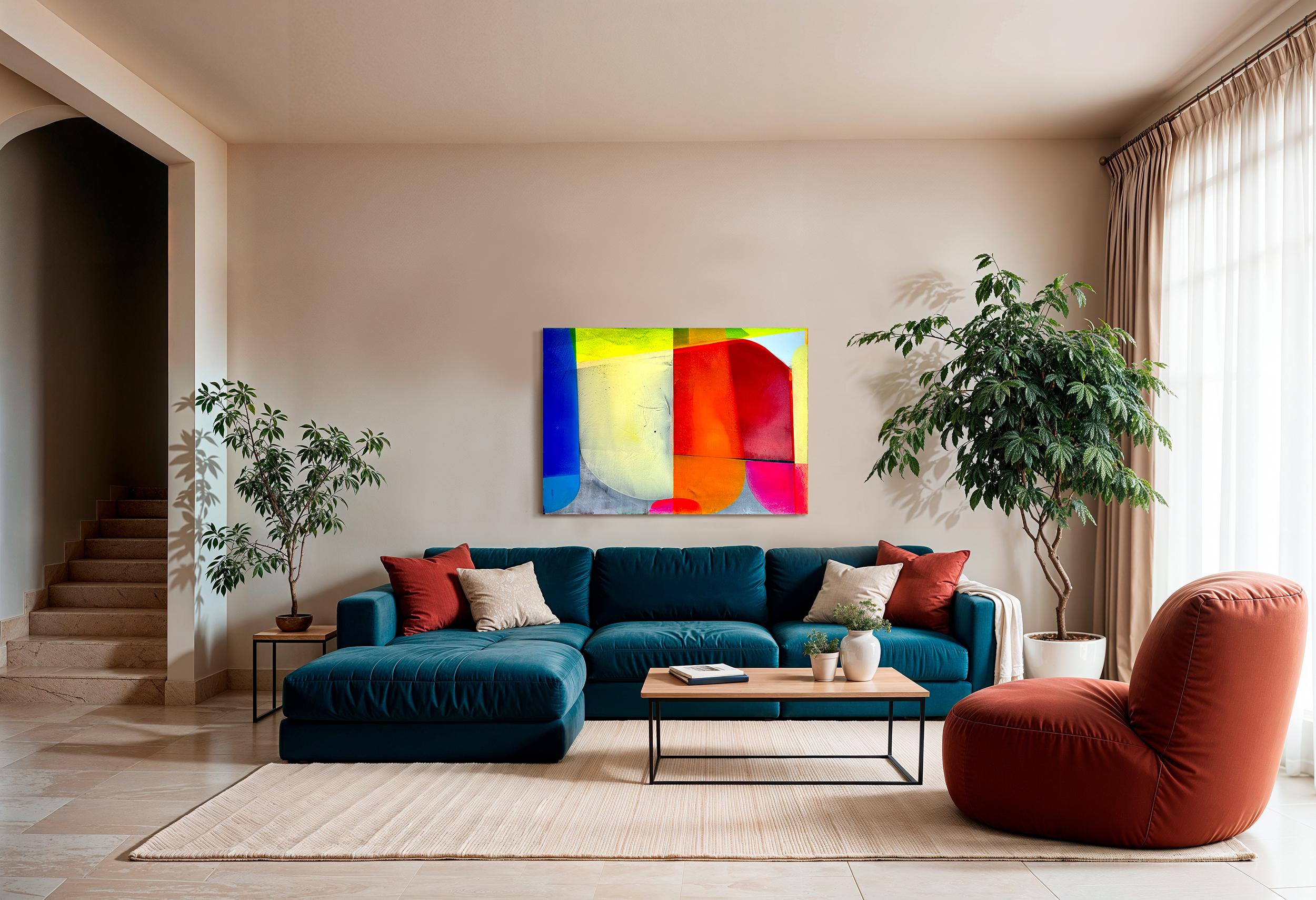 Play 2 - by Christof Kindlinger Contemporary abstract colour field Painting For Sale 3
