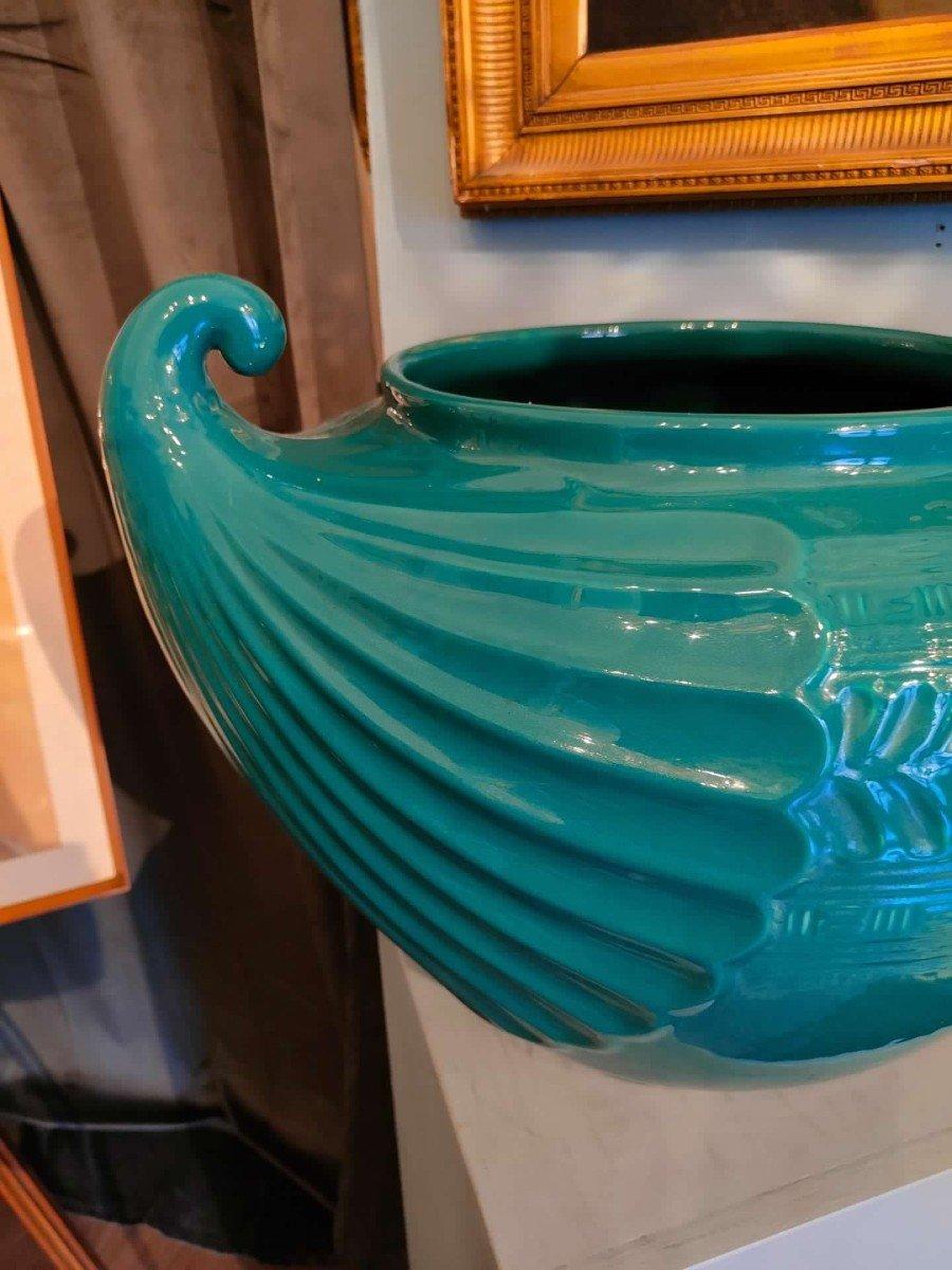 20th Century Christofer Dresser Large Terracotta Cachepot For S.c.i. Laveno For Sale