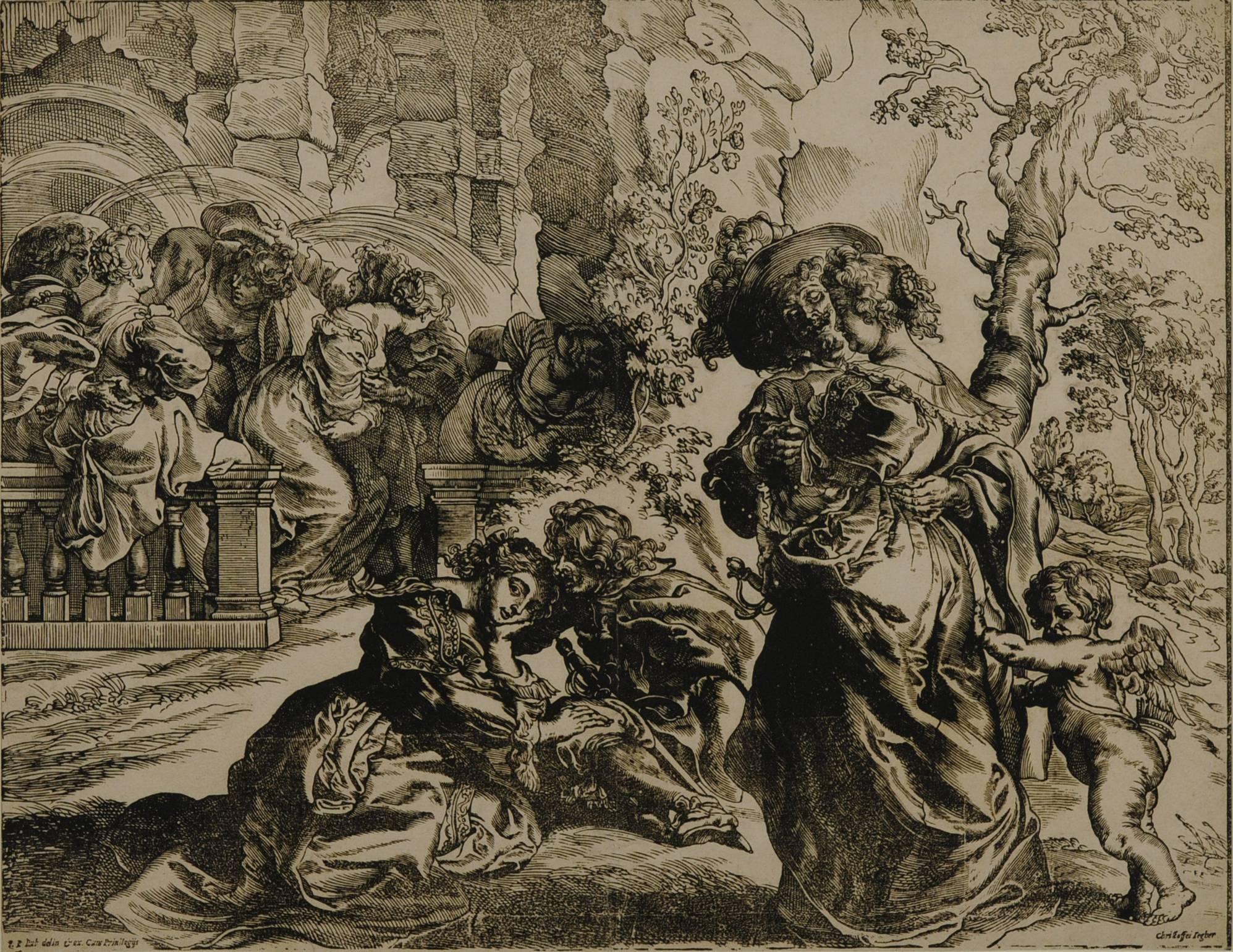 El Jardín del Amor (según Peter Paul Rubens [1577-1640]) - Print Antiguos maestros de Christoffel Jegher
