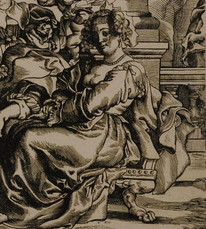 El Jardín del Amor (según Peter Paul Rubens [1577-1640]) - Figurative Print Marrón de Christoffel Jegher