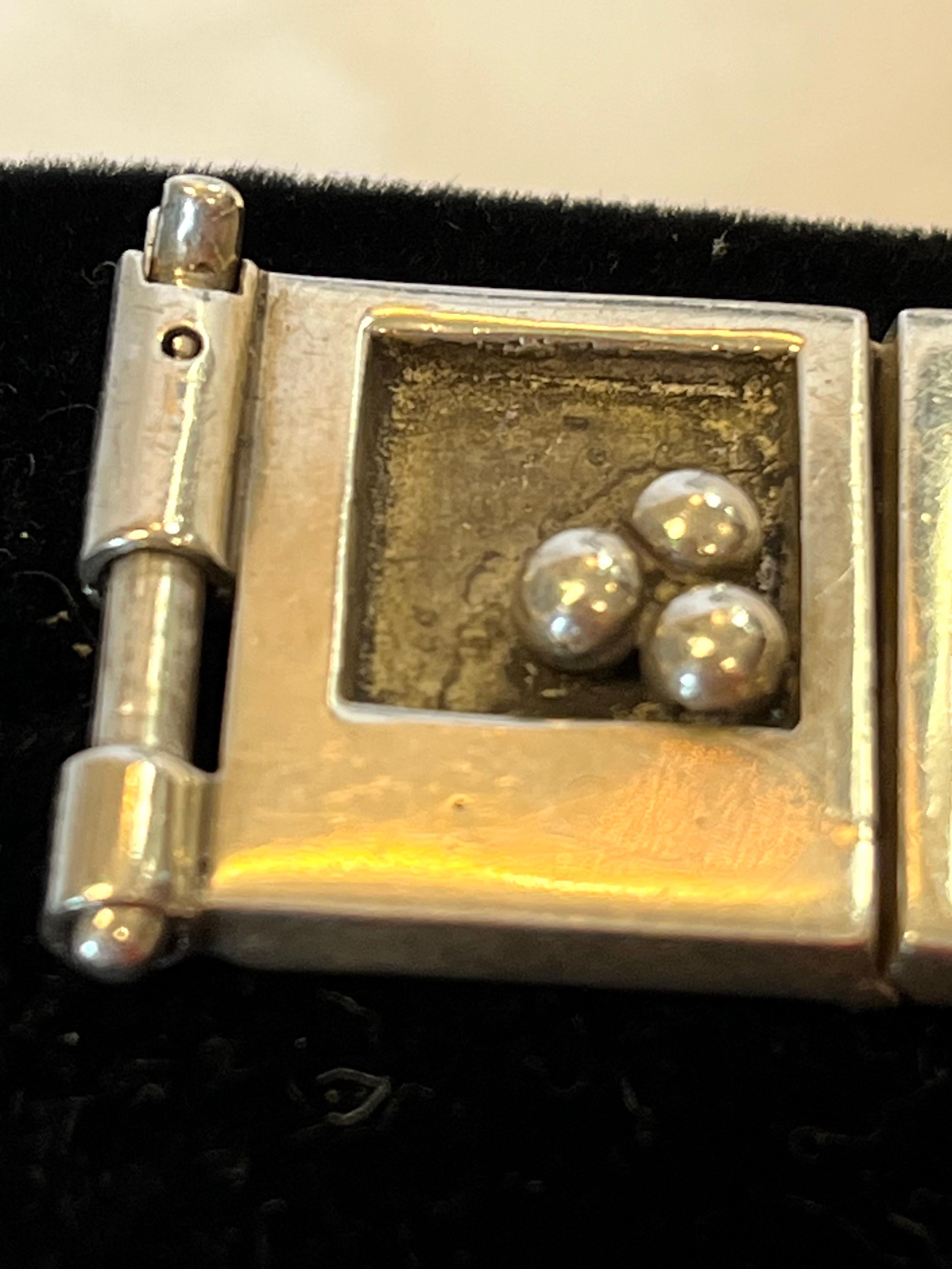 Christoffersen Modern Jewelry Sterling Bracelet Pin Earring International Silver In Good Condition For Sale In Atlanta, GA