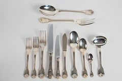 Christofle 130 Silver Plated Set Flatware "shell regency" for 12