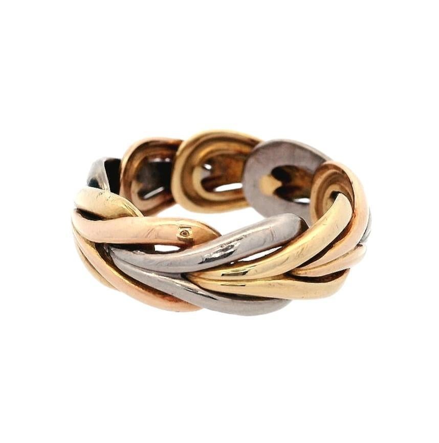Rétro Christofle Bague en or 18kt deux tons