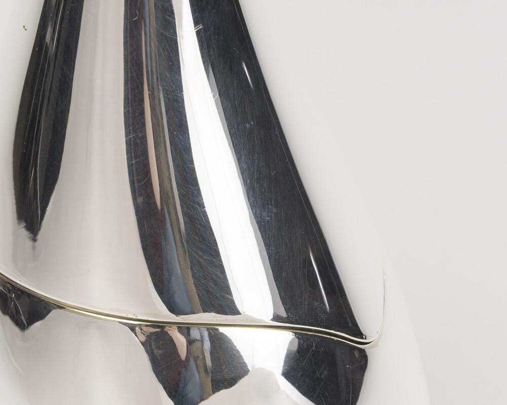 CHRISTOFLE – 21st century modernist solid silver box im Zustand „Hervorragend“ im Angebot in SAINT-OUEN-SUR-SEINE, FR