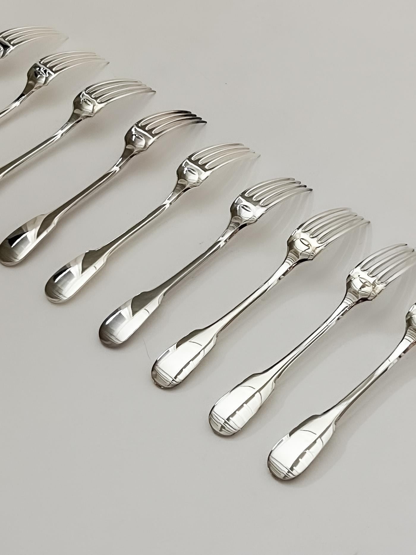 Christofle 26-piece silverware set For Sale 6