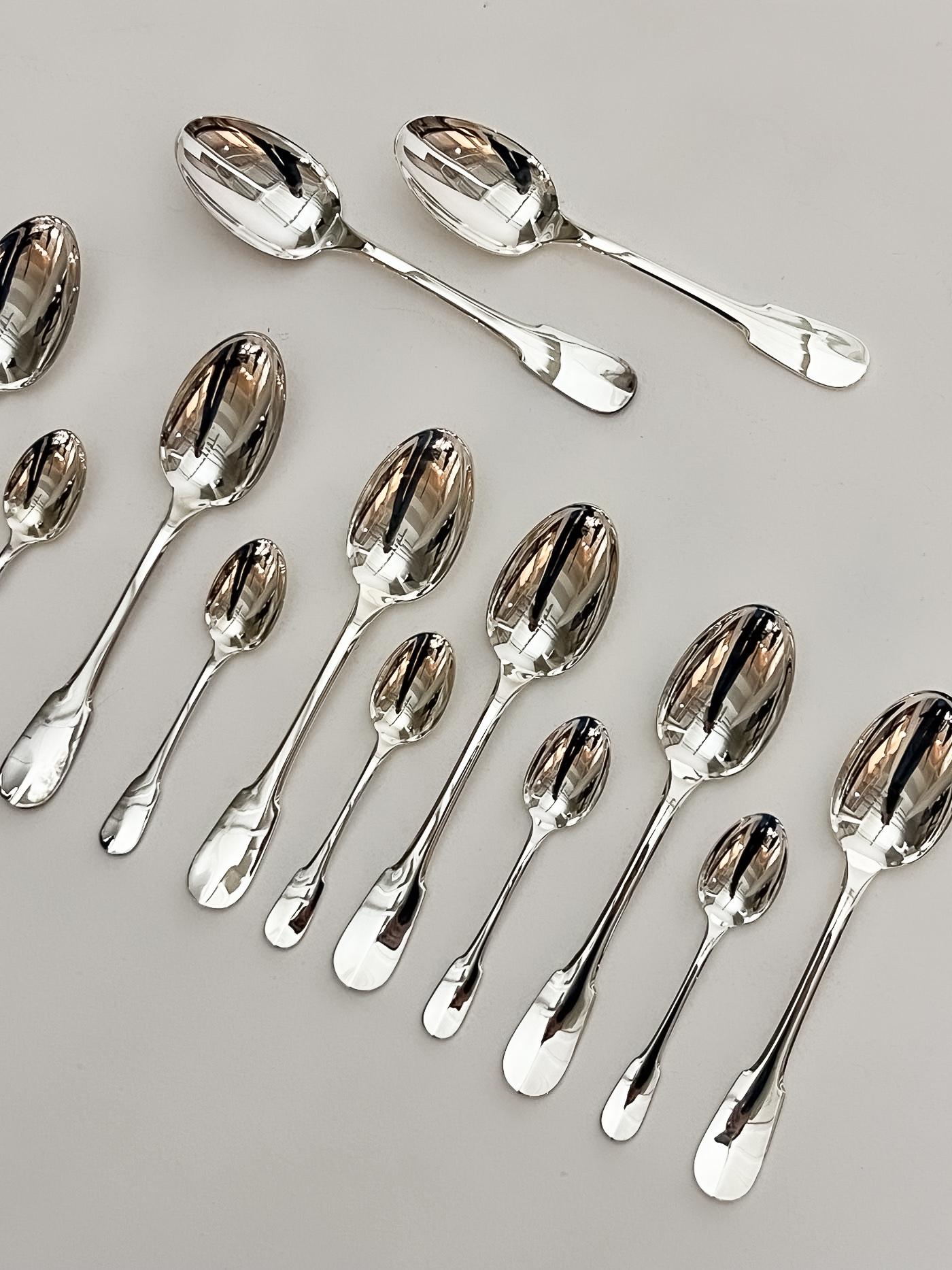 Christofle 26-piece silverware set For Sale 1