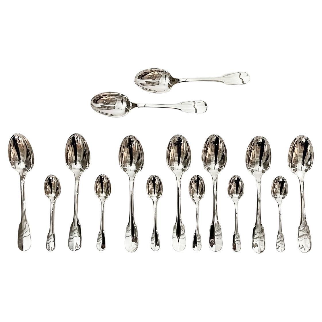 Christofle 26-piece silverware set For Sale