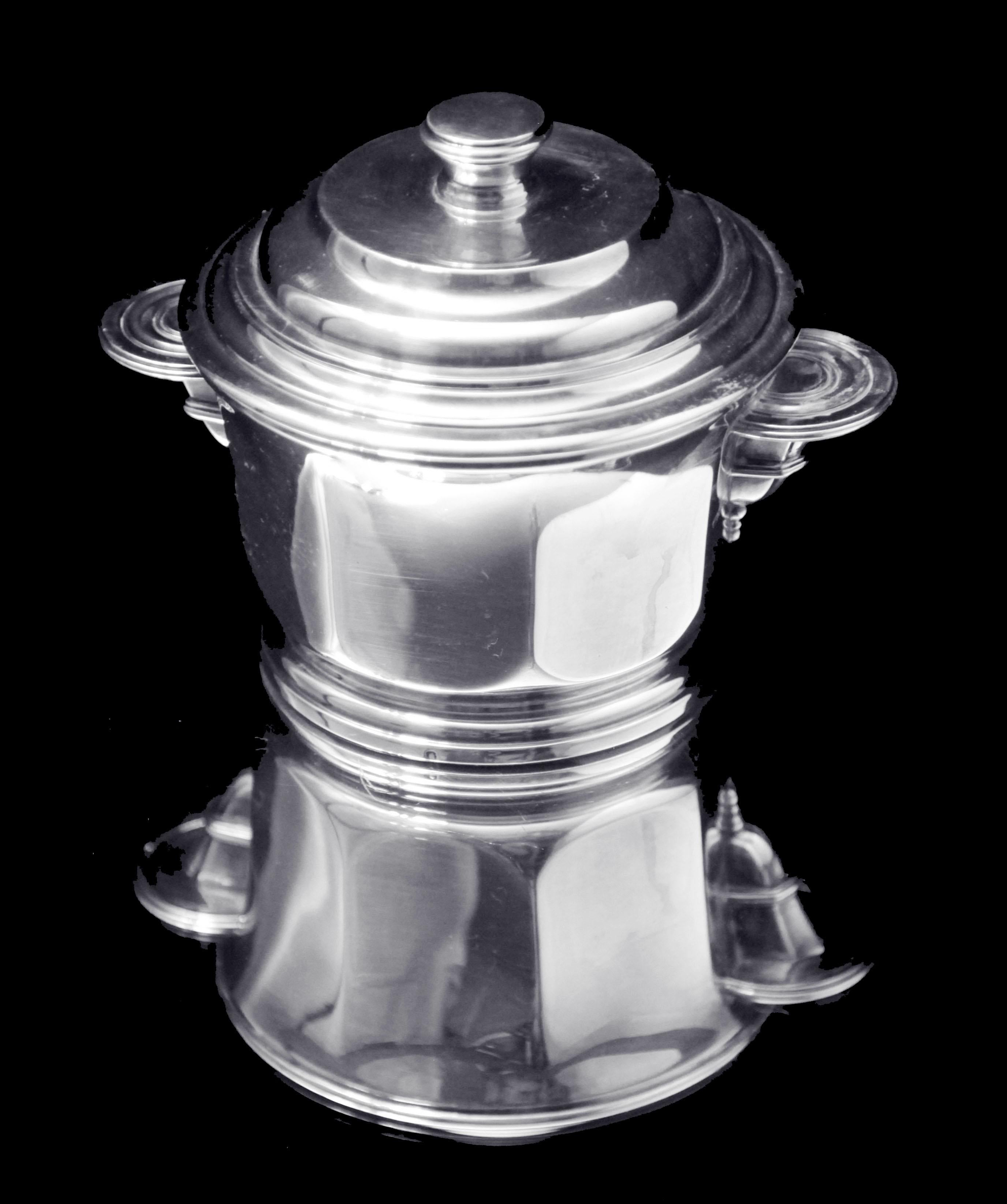 Christofle - 5 piezas ¡Juego de té original francés Art Déco de plata de ley, años 20 ! en venta 3