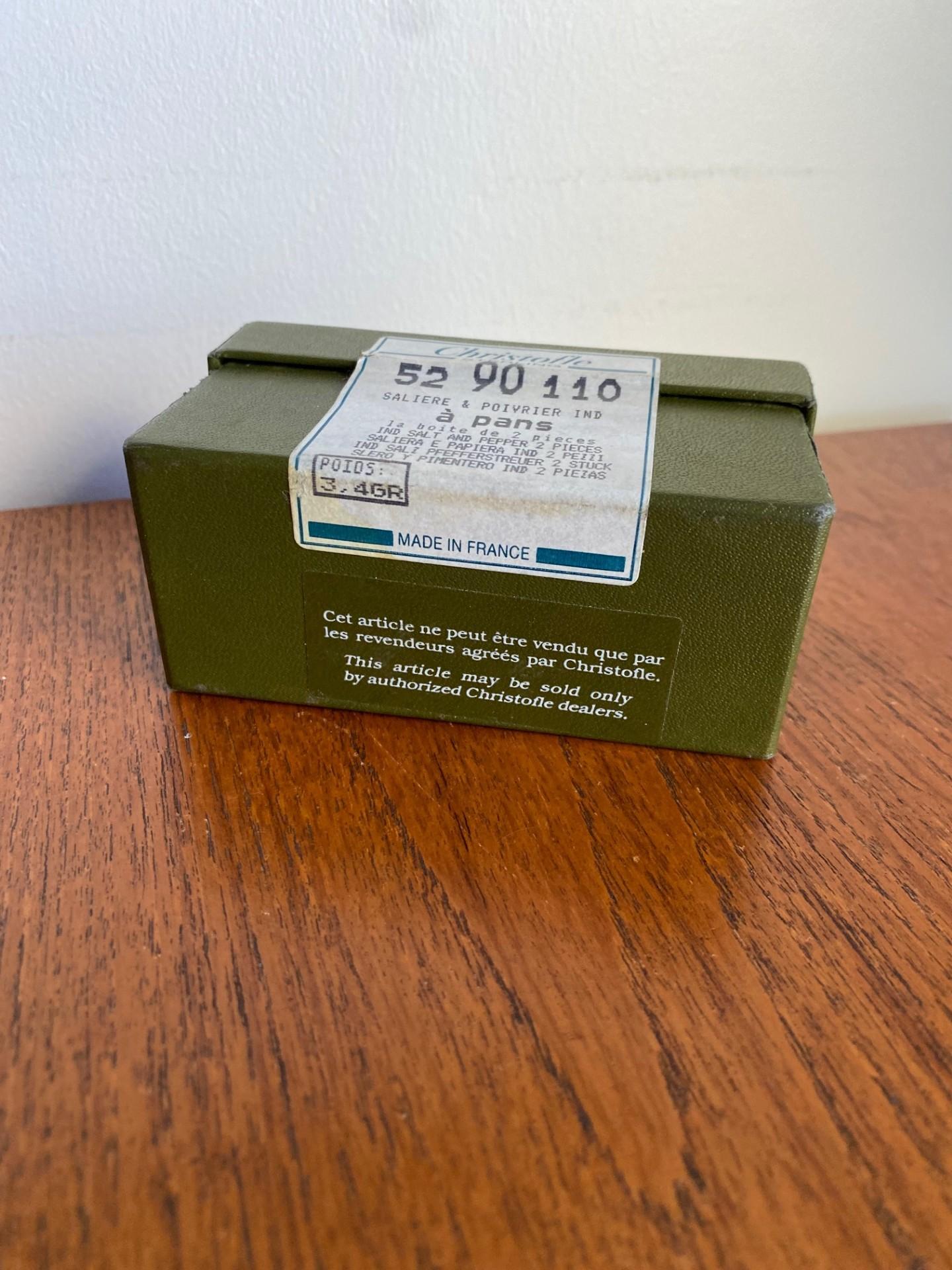 Christofle Sal y Pimienta Pequeña de Plata de Ley 925 en Caja Original Francés en venta