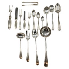 Christofle A PARIS 92-Piece Art Deco Flatware Set