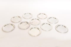 Vintage Christofle Silver-Plate Albi Coasters Or Wine Coasters Set of 10 Barware