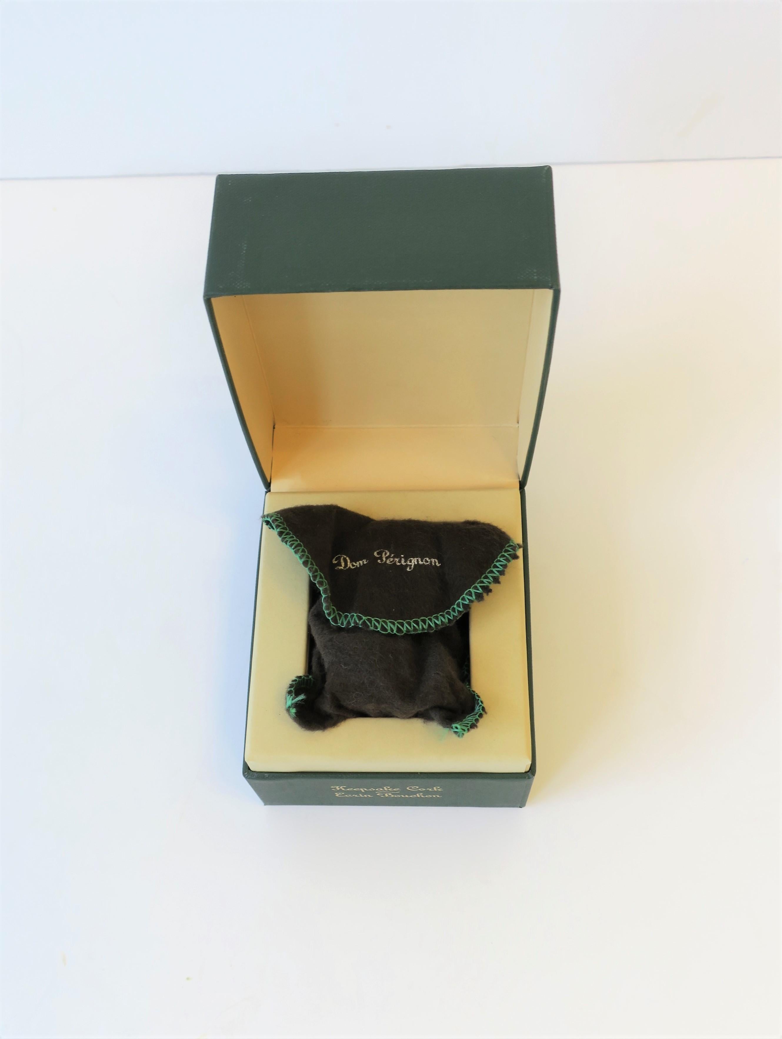 Silver Plate Christofle and Champagne Dom Perignon Champagne Cork Box, 1999