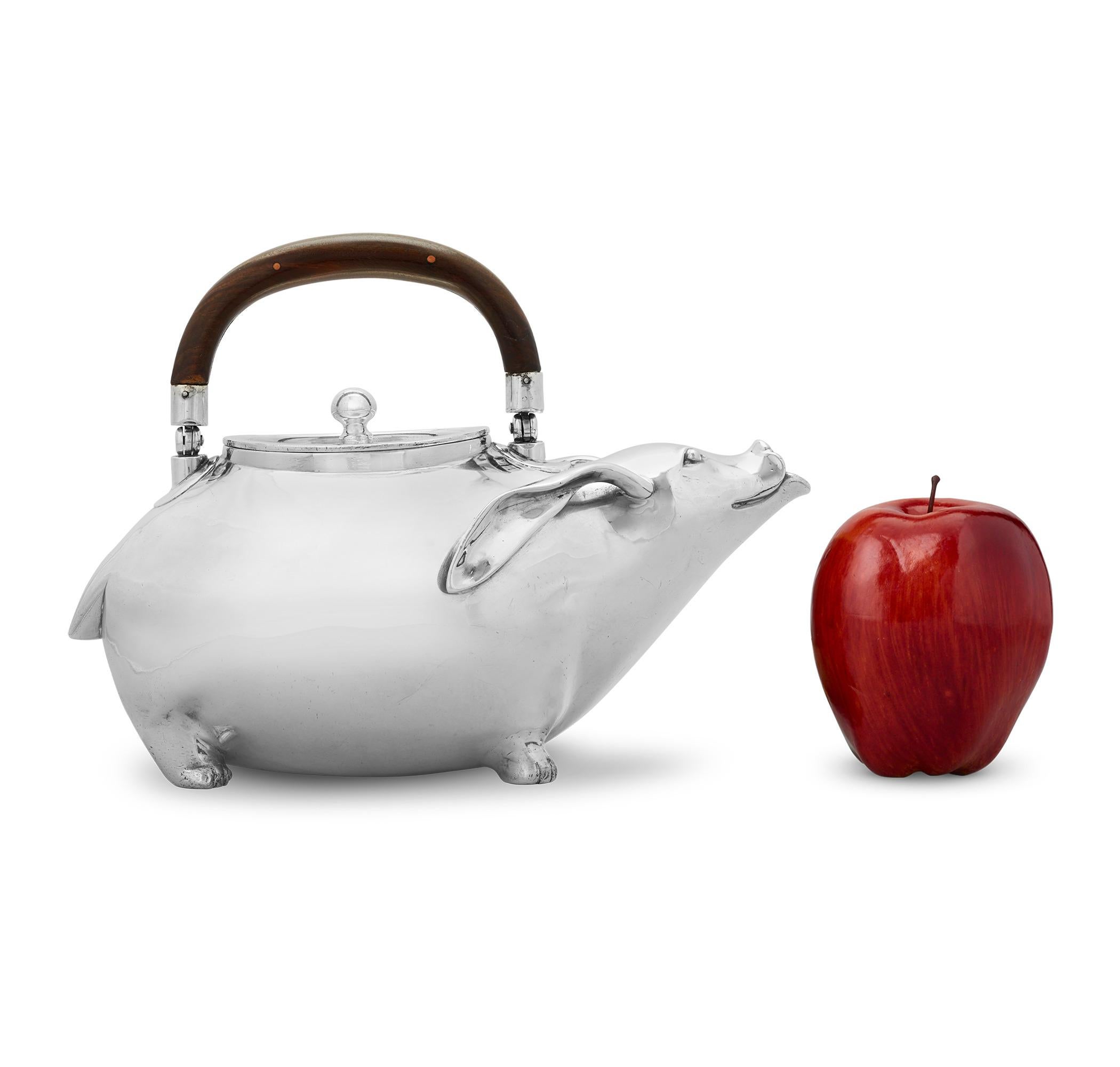 French Christofle Animal Teapot For Sale