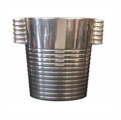 Christofle Art Deco Champagne Bucket 'Ondulations' Luc Lanel