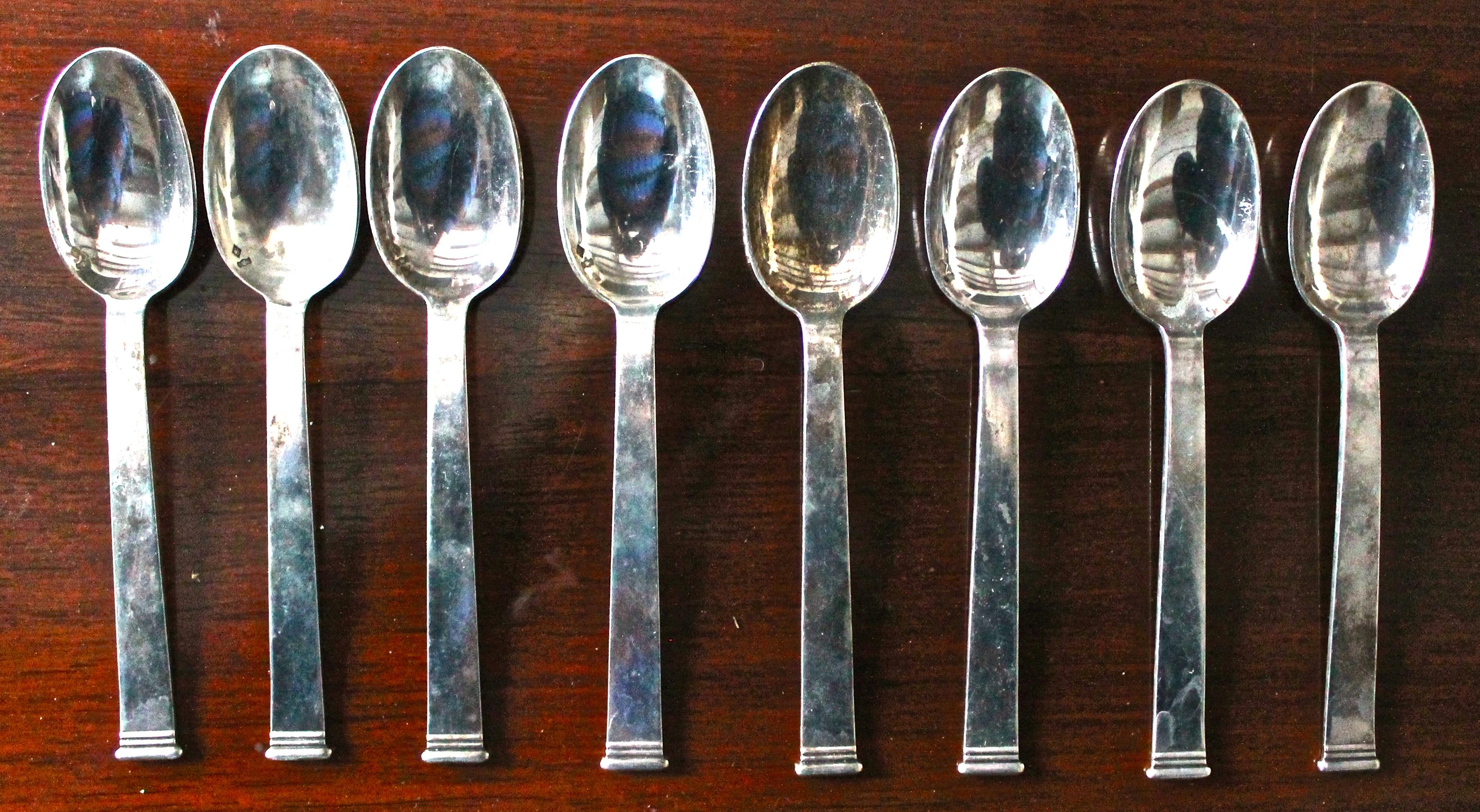 Fait main Ensemble de quatre pièces «modore » Art Déco en argent sterling de Christofle en vente