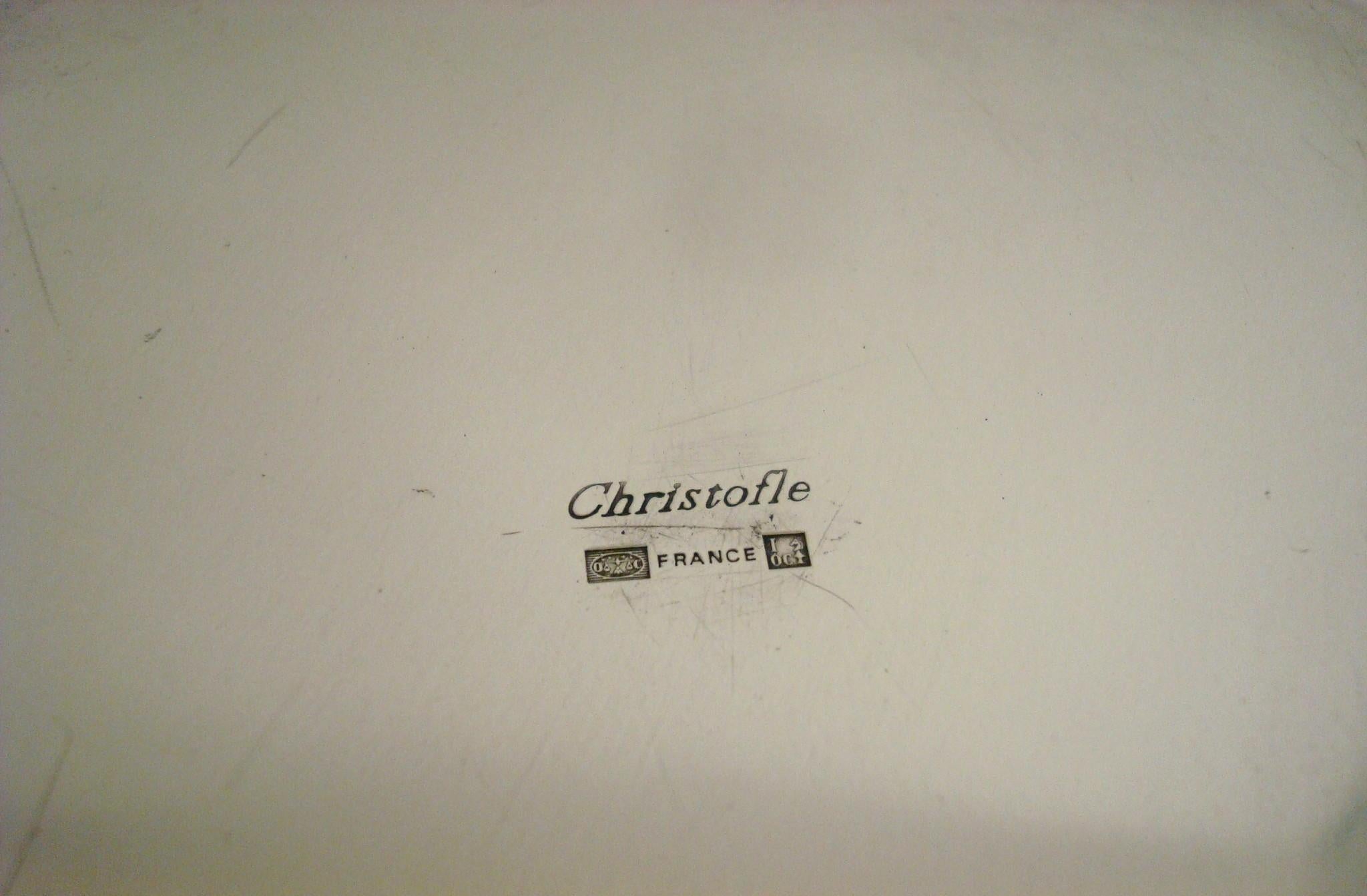 Christofle Art Deco Design Champagner, Weinkühler, Frankreich, 1980er Jahre im Angebot 3