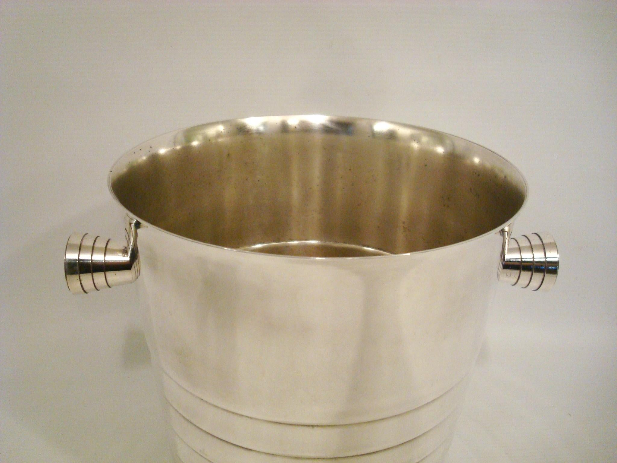 Christofle Art Deco Design Champagner, Weinkühler, Frankreich, 1980er Jahre im Zustand „Gut“ im Angebot in Buenos Aires, Olivos