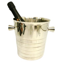 Christofle Diseño Art Decó Champán, Enfriador de vino, Francia, años 80