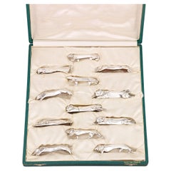 Retro Christofle Art Deco Knife Rests, Set Of 12