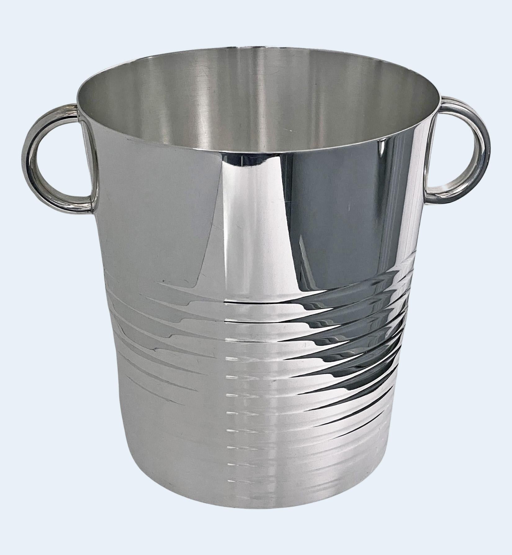 Christofle Art Deco Luc Lanel Design Champagner-/Weinkübelkühler (Art déco) im Angebot