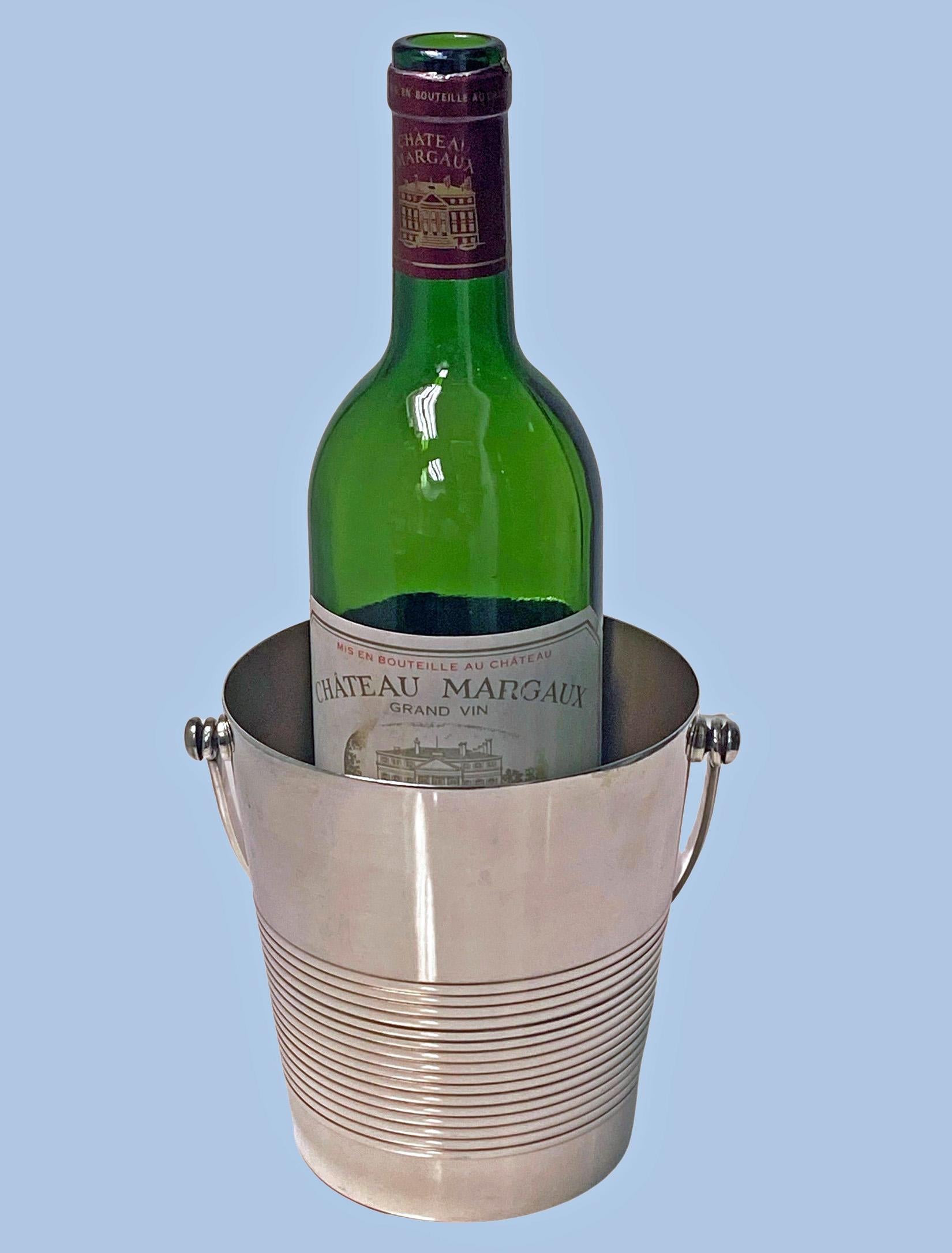 Christofle Art Deco Silver Plate Wine Bucket Cooler, C.1930 1