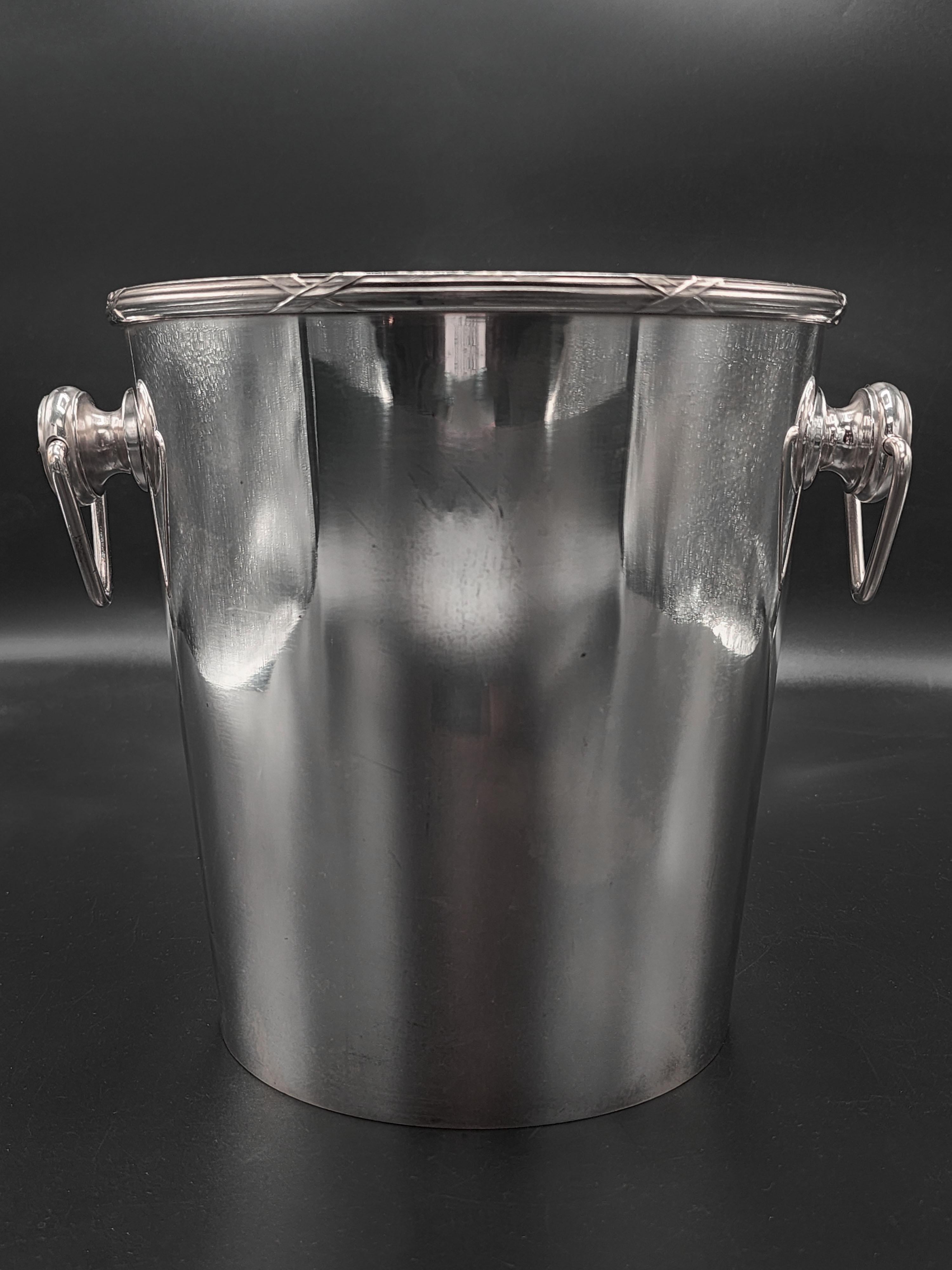 Christofle Art Deco versilberter Metall-Champagnerkübel (Französisch) im Angebot