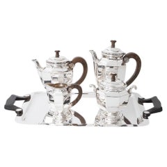 Christofle Art Deco Silver Plated Tea Set Post-1935