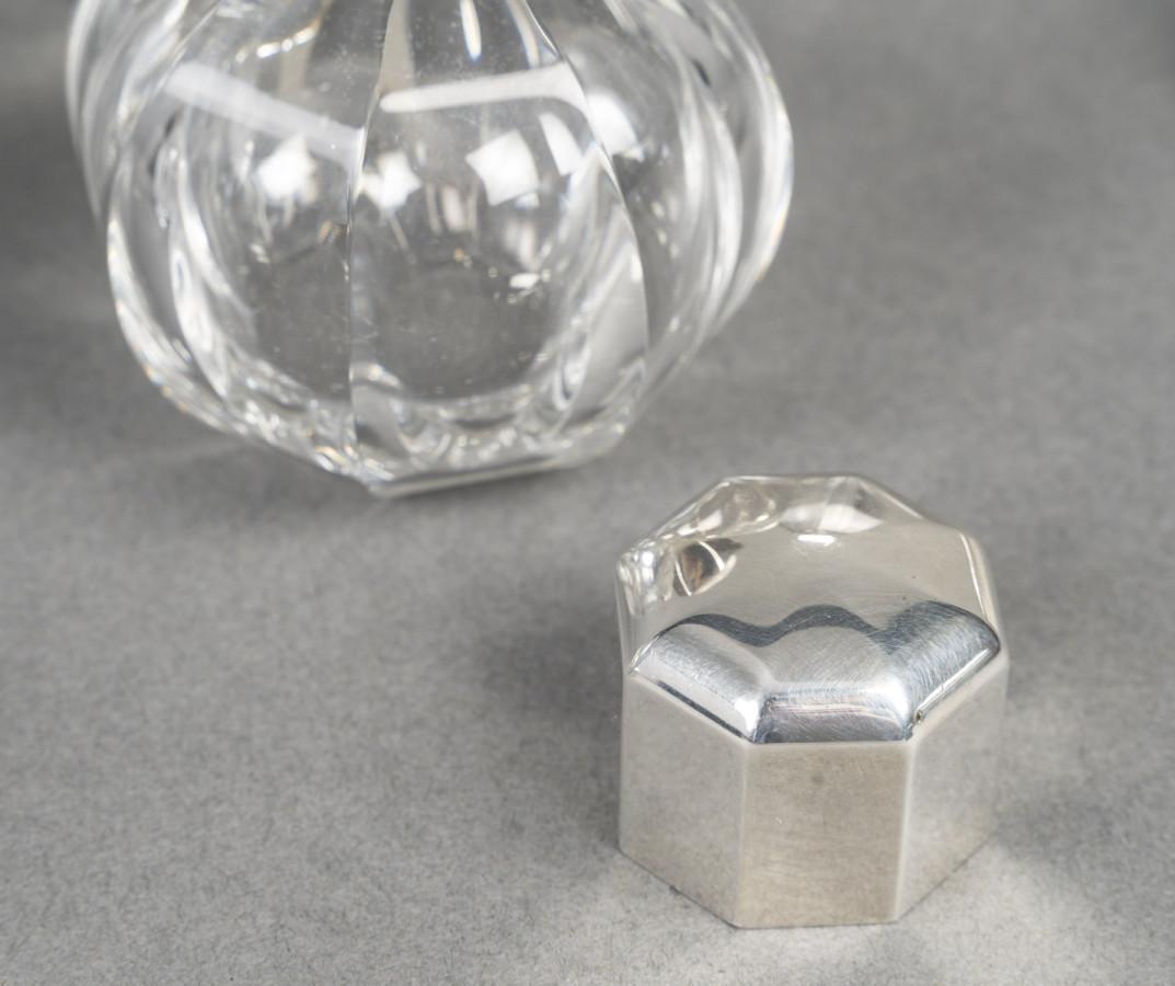 CHRISTOFLE/BACCARAT - Satz von 5 ART DECO Flaschen um 1930 im Angebot 10