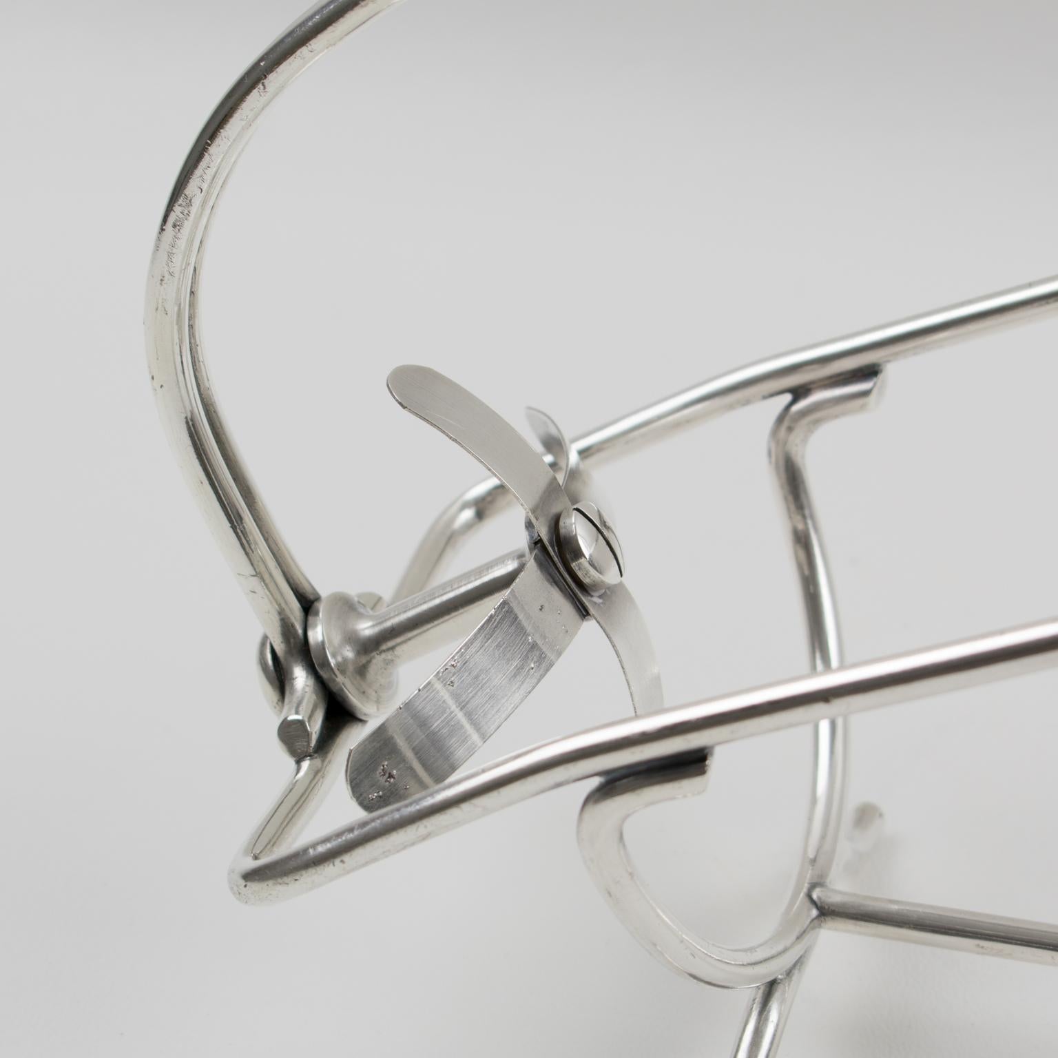 Christofle Barware Silver Plate Bottle Holder Wine Pourer Server For