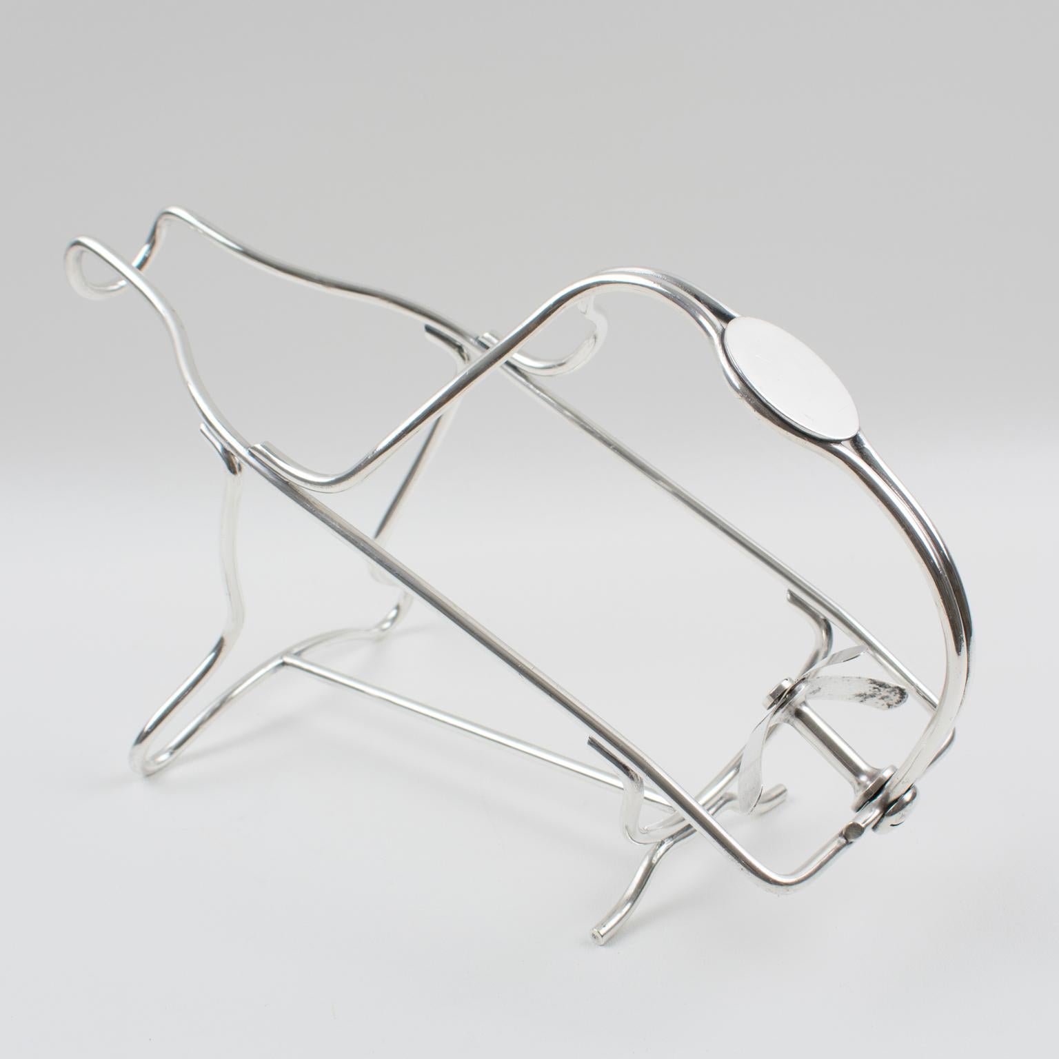 Christofle Barware Silver Plate Bottle Holder Wine Pourer Server For