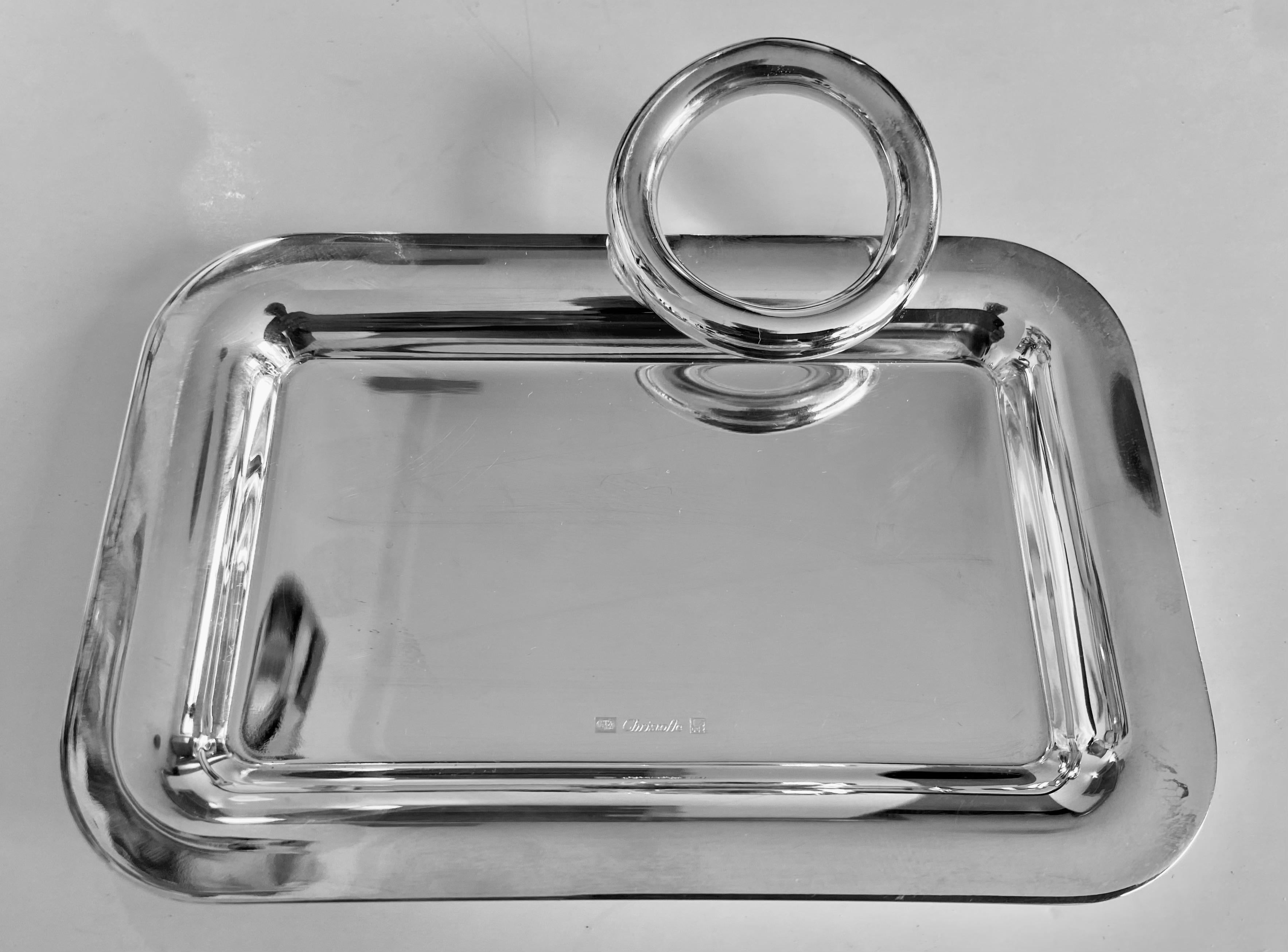 Modern Christofle business card tray For Sale