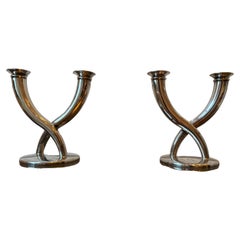 Vintage Christofle Candlesticks By Gio Ponti