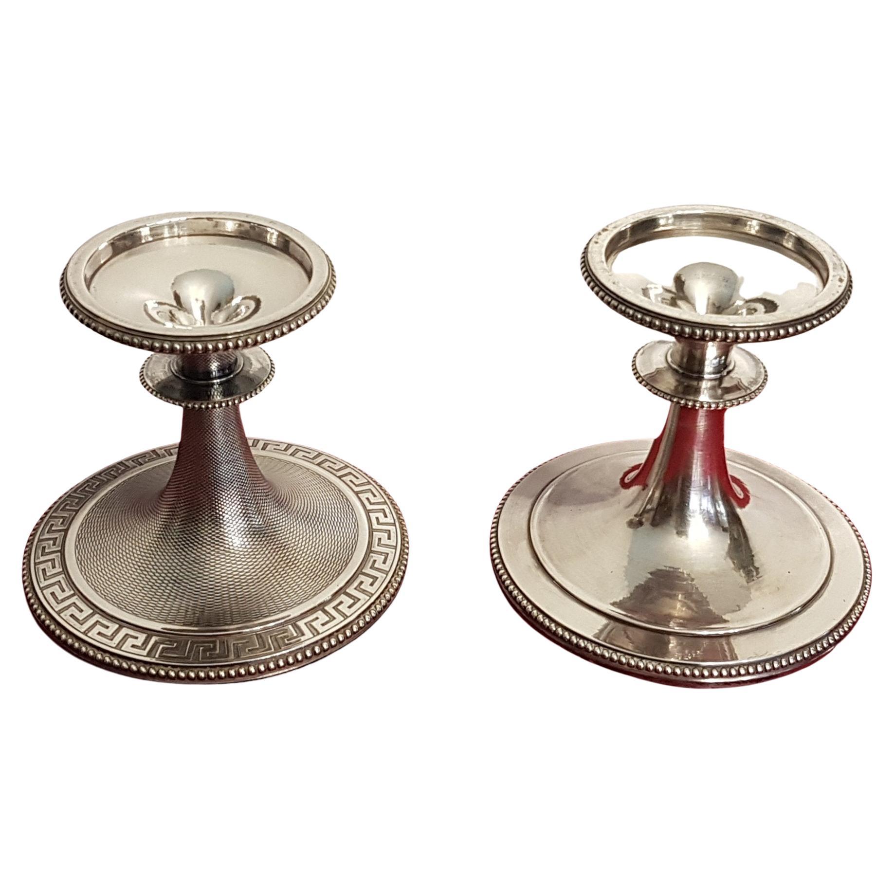 Christofle Candlesticks, Silver-Plated For Sale
