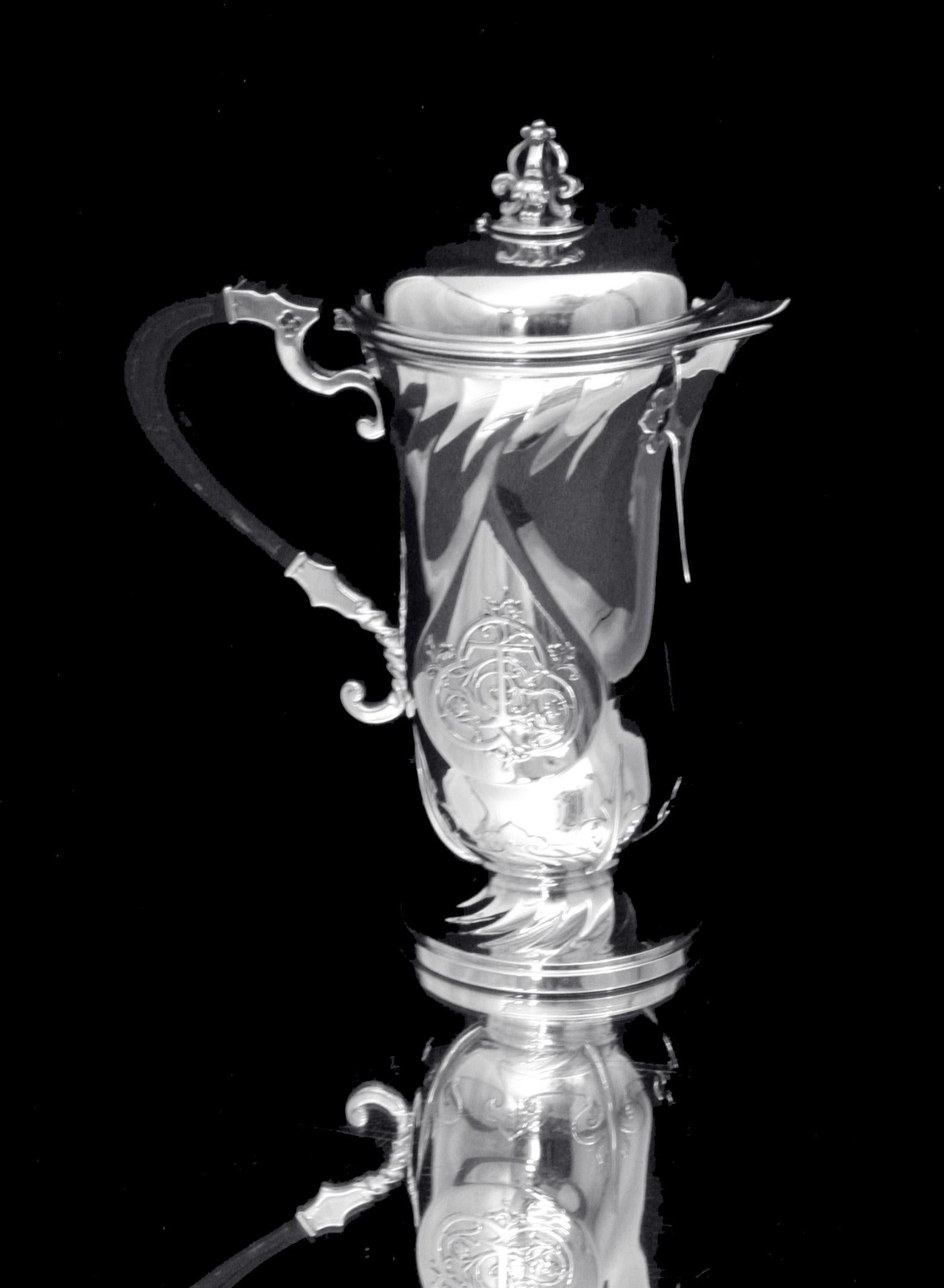 Christofle (Cardeilhac) - 10pc.  950 Sterling Silver Tea Set - Renaissance Model For Sale 5