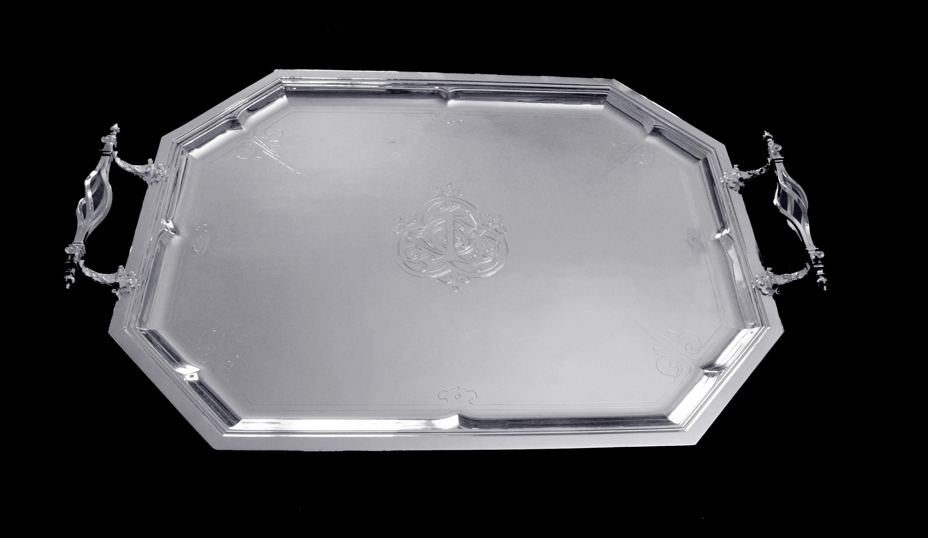 Christofle (cardeilhac) - 10 Teile.  Teeservice aus 950er Sterlingsilber – Renaissance-Modell im Angebot 11