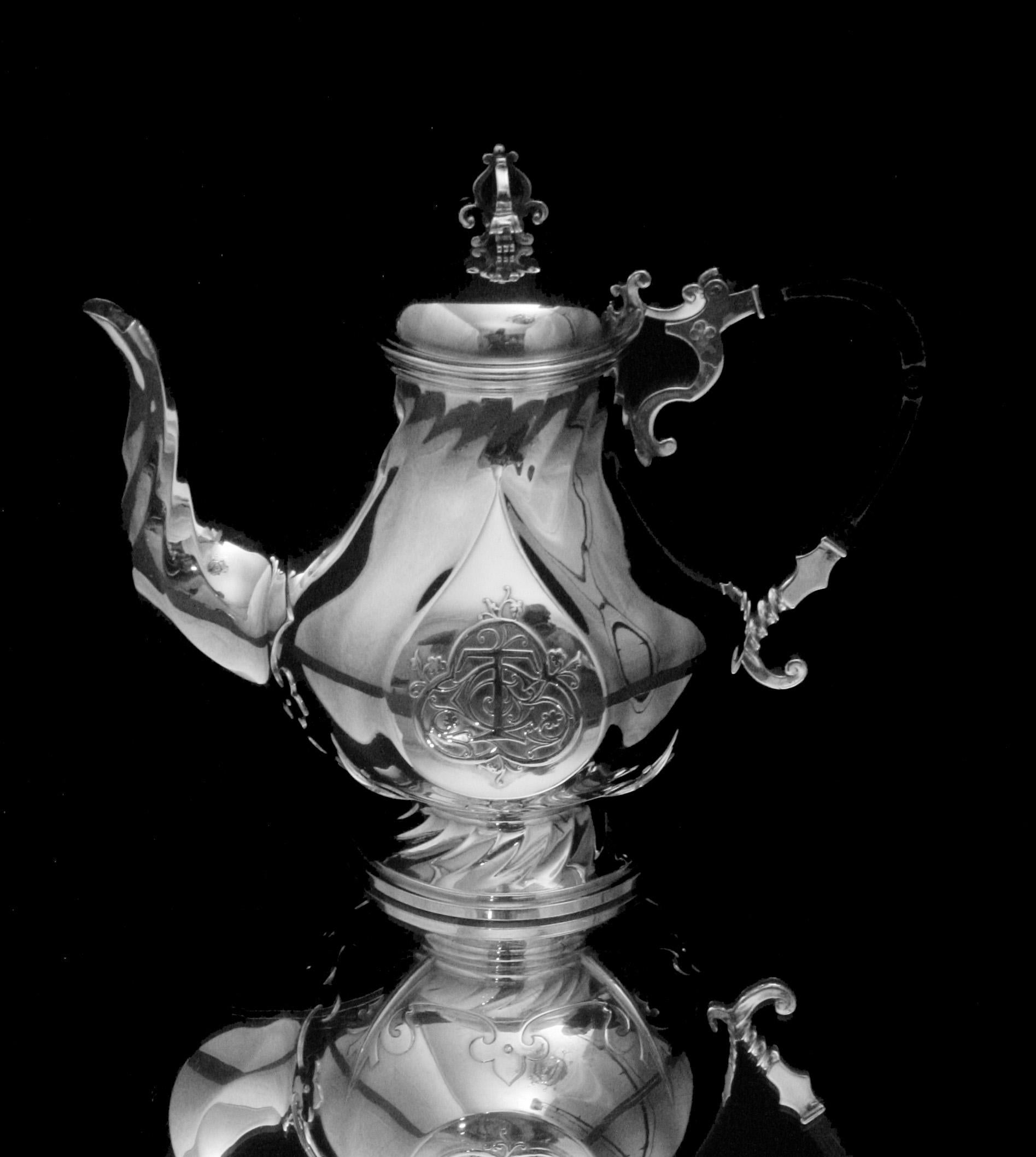 Christofle (Cardeilhac) - 10pc.  950 Sterling Silver Tea Set - Renaissance Model For Sale 3