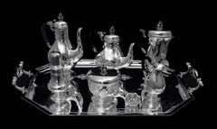 Christofle (Cardeilhac) - 10 uds. Juego de Té Antiguo Francés de Plata de Ley 950