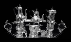 Christofle (Cardeilhac) - 10pc. Antique French 950 Sterling Silver Tea Set