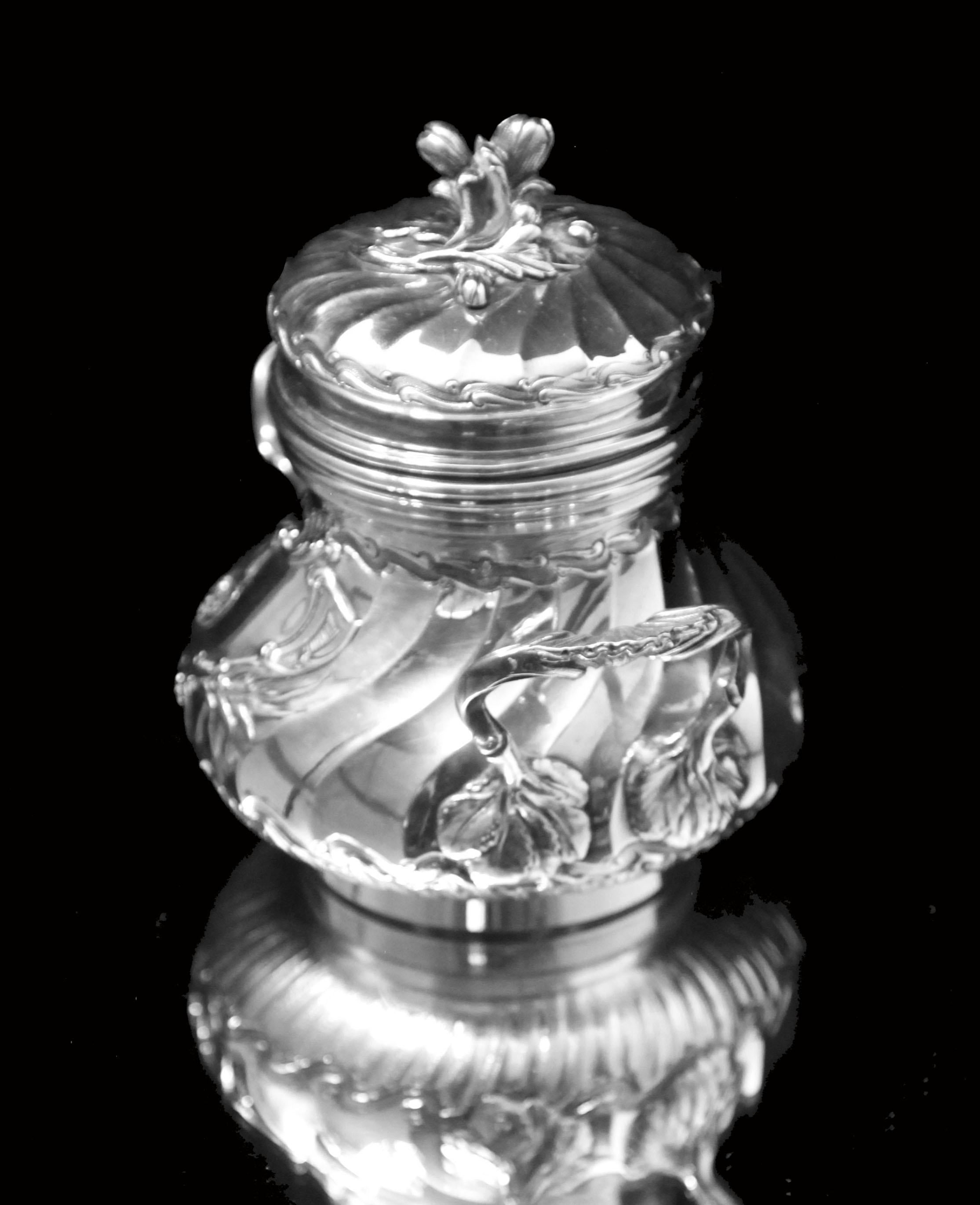 Christofle (Cardeilhac) - 4 uds. ¡Juego de Té Antiguo Francés de Plata de Ley + Bandeja ! en venta 4
