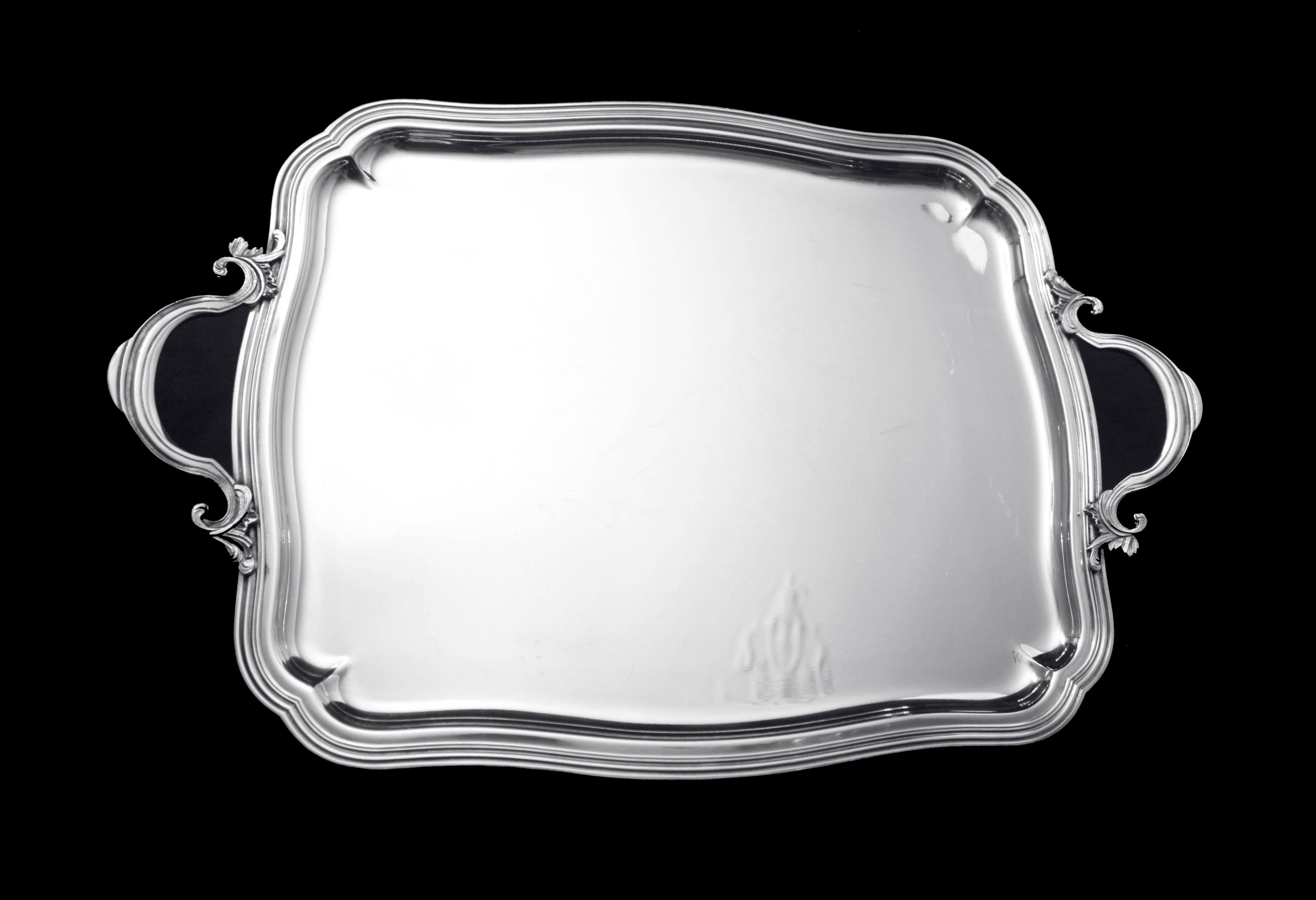 Christofle (Cardeilhac) - 4 uds. ¡Juego de Té Antiguo Francés de Plata de Ley + Bandeja ! en venta 10