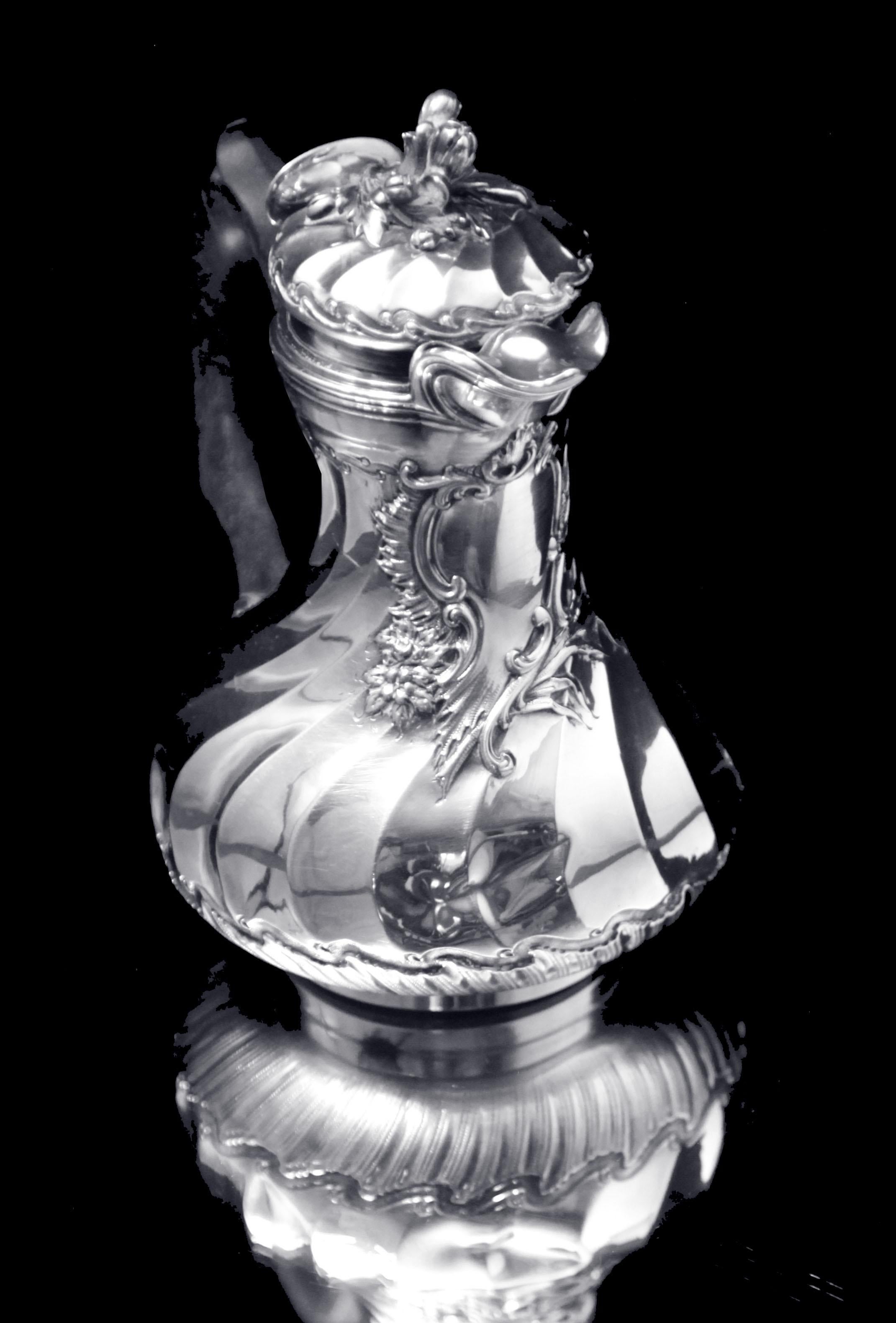 Christofle (Cardeilhac) - 4 uds. ¡Juego de Té Antiguo Francés de Plata de Ley + Bandeja ! Chapado en plata en venta