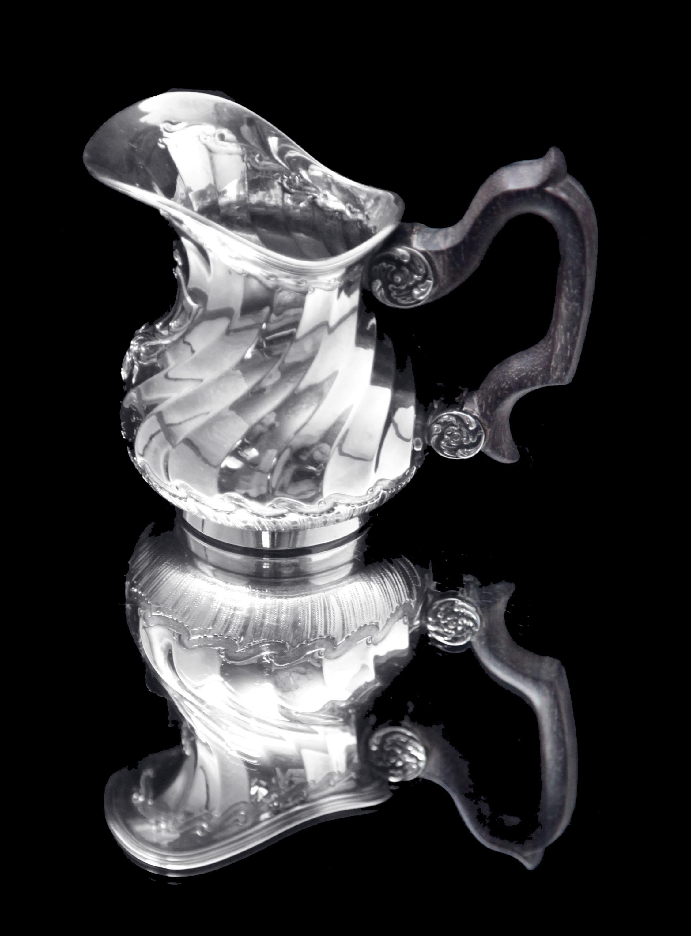 Christofle (Cardeilhac) - 4 uds. ¡Juego de Té Antiguo Francés de Plata de Ley + Bandeja ! en venta 2