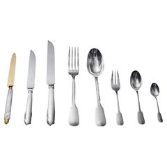 Christofle (Cardeilhac) - 97 pezzi. Antique French Sterling Silver Flatware Set!