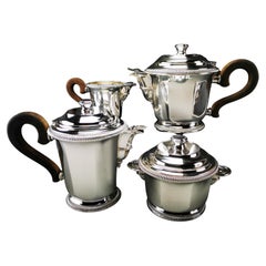 Christofle / Cardeilhac, Art Deco Sterling Silver Coffee /Tea Service