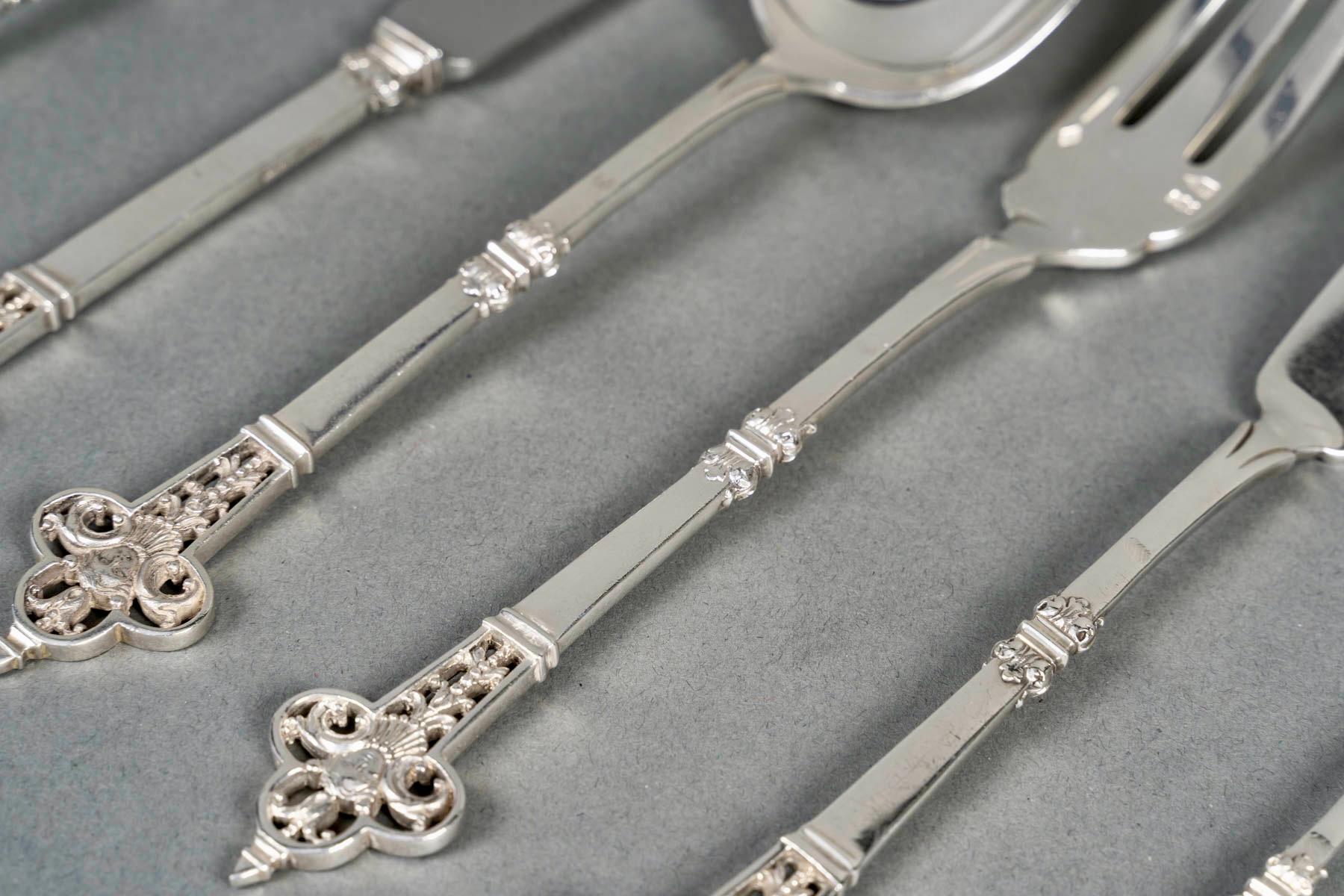 Cubertería Christofle & Cardeilhac Cubiertos Renacimiento Plata de Ley 143 Piezas 4